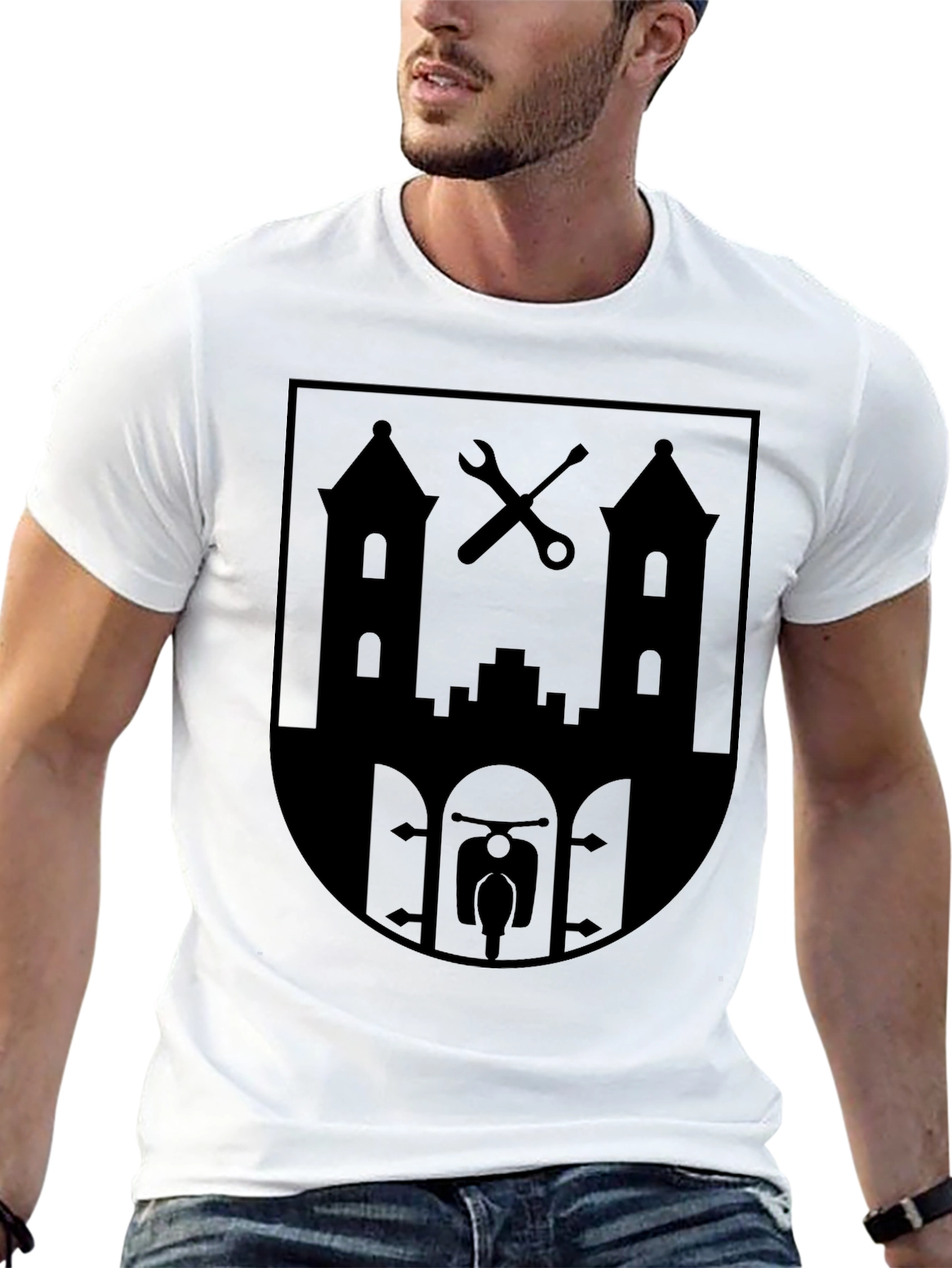 City Crest Graphic T-Shirt - Black