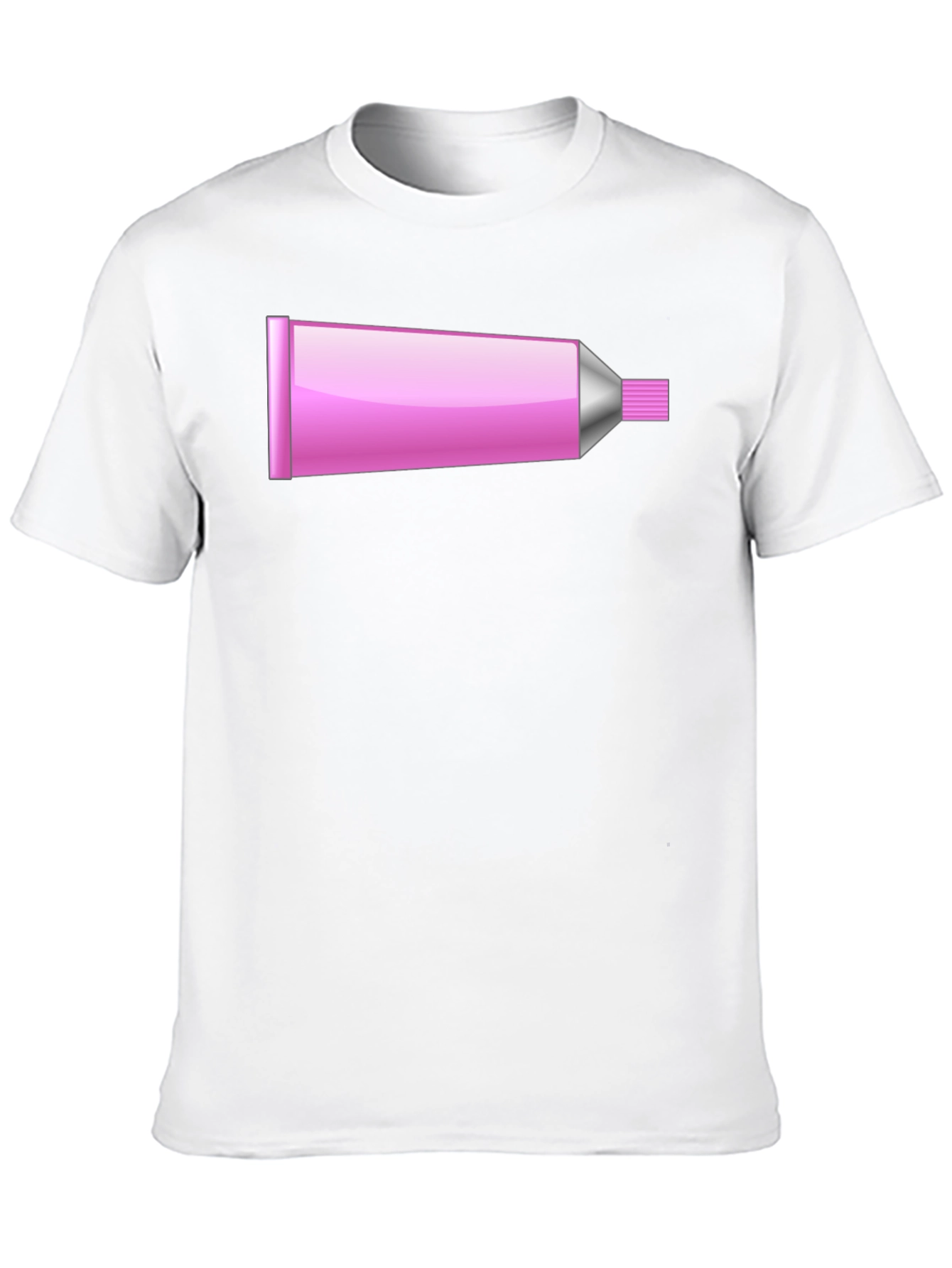 Pink Tube Graphic T-Shirt - Novelty Design