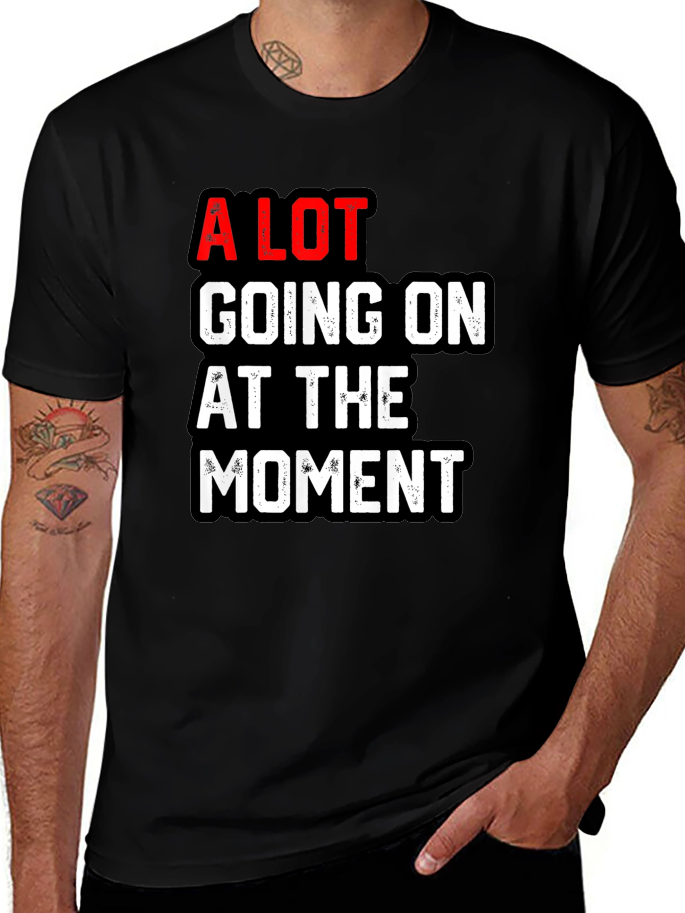 A Lot Going on T-Shirt - Black Graphic Tee