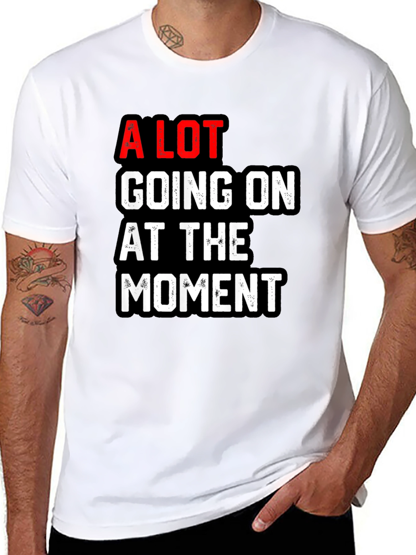 A Lot Going on T-Shirt - Black Graphic Tee