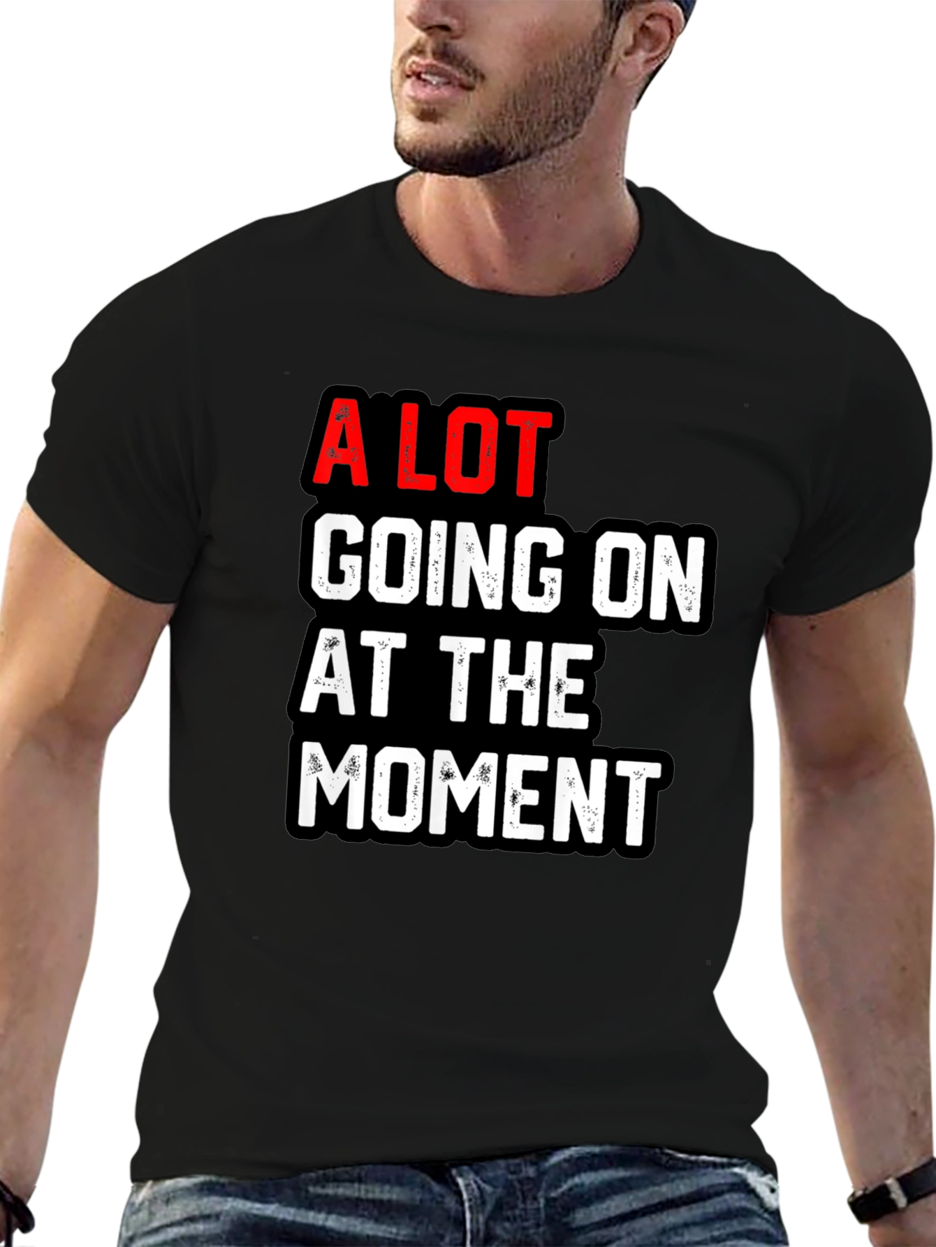 A Lot Going on T-Shirt - Black Graphic Tee