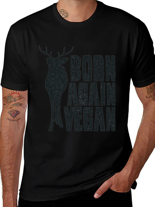 Born Again Vegan Graphic Tee - Animal Lover Shirt