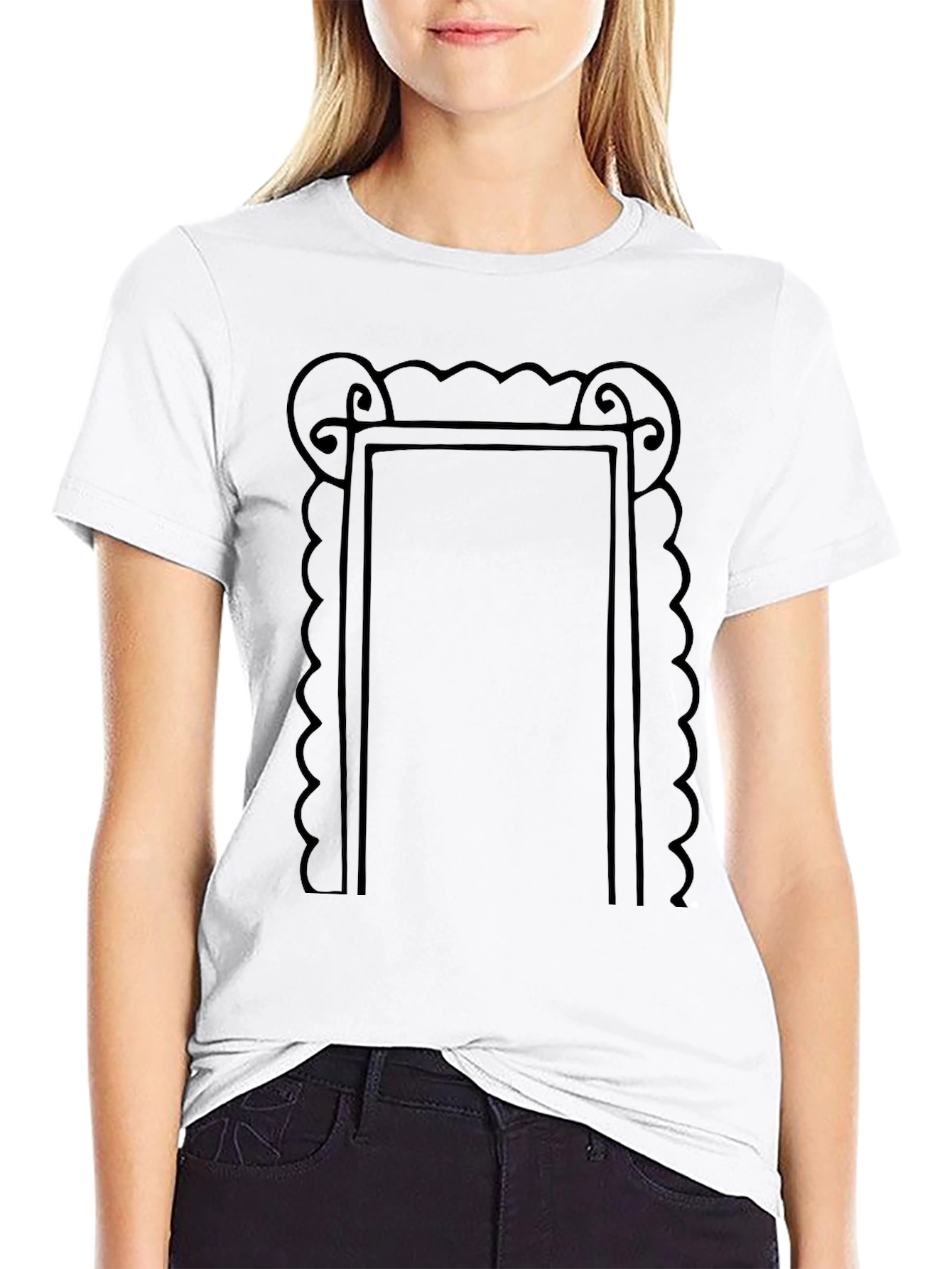 Framed Graphic Tee - Modern Art Shirt