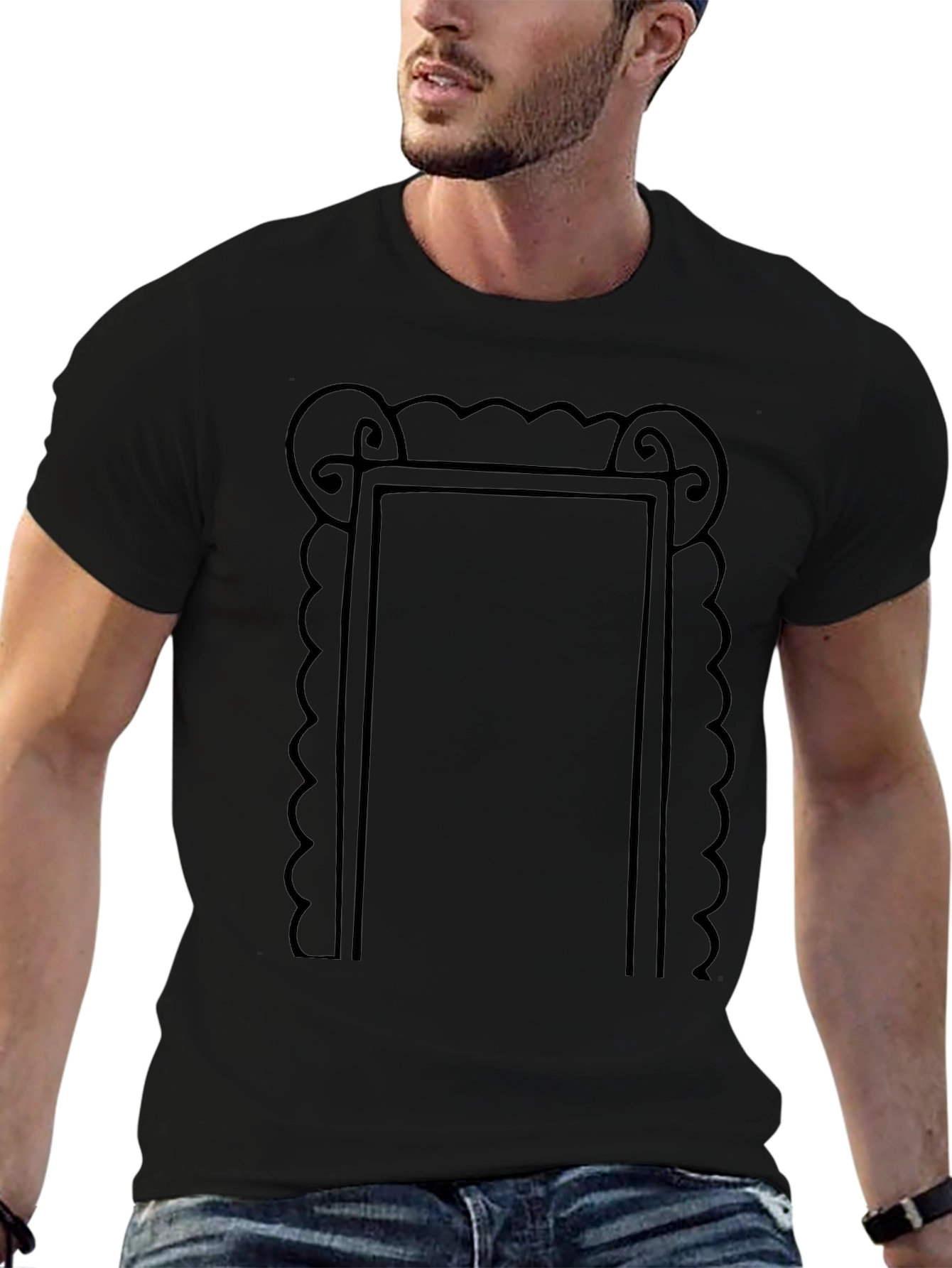Framed Graphic Tee - Modern Art Shirt