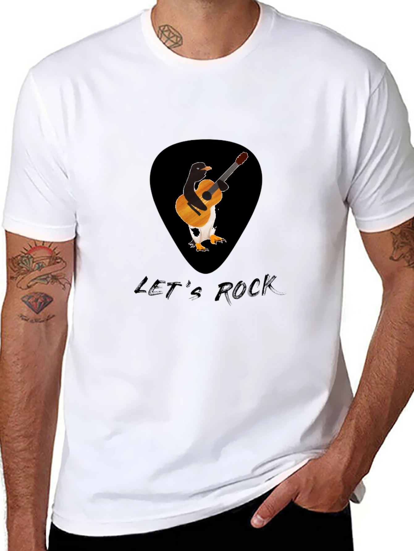 Rockin Penguin Guitar T-Shirt