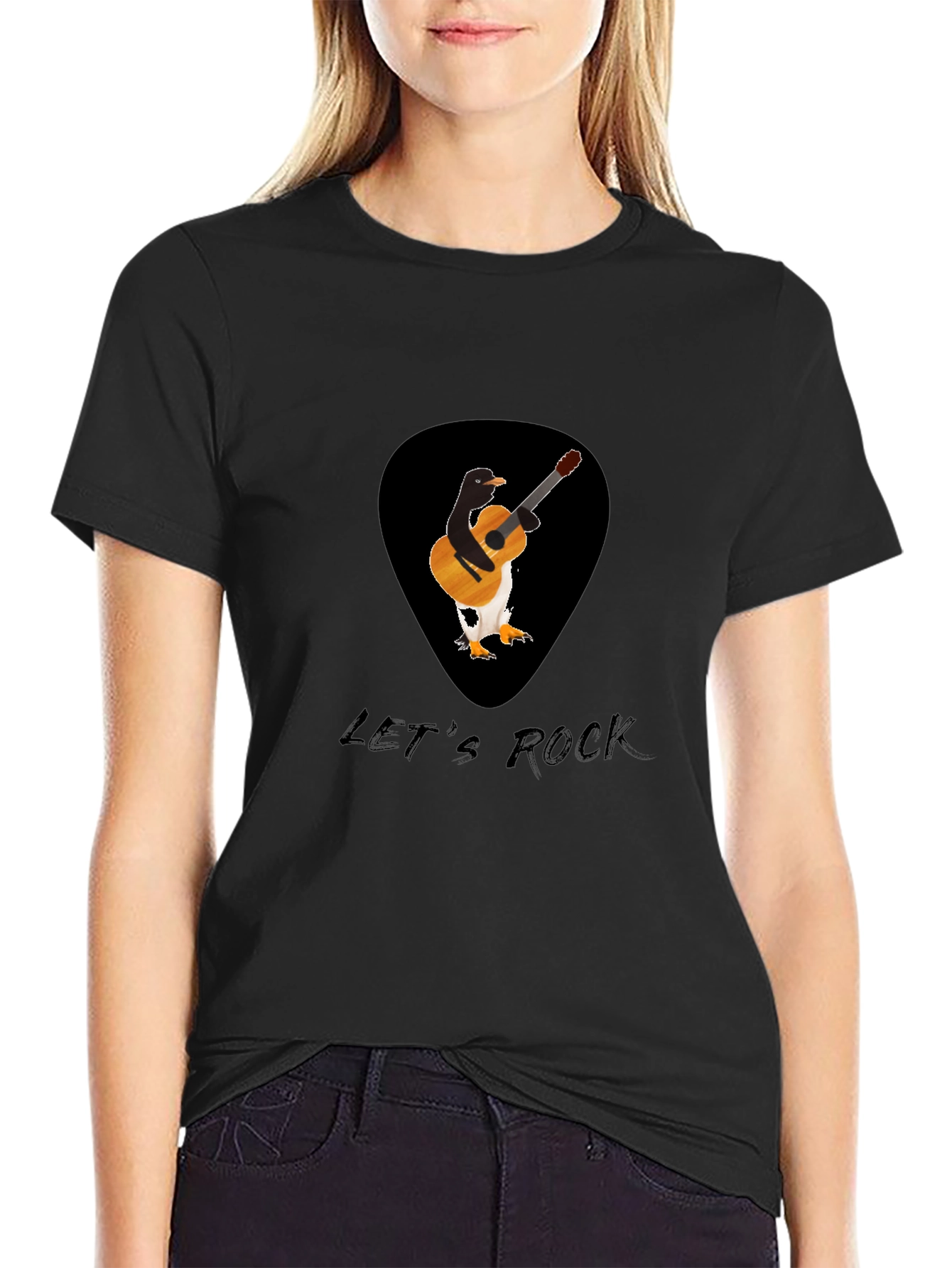 Rockin Penguin Guitar T-Shirt