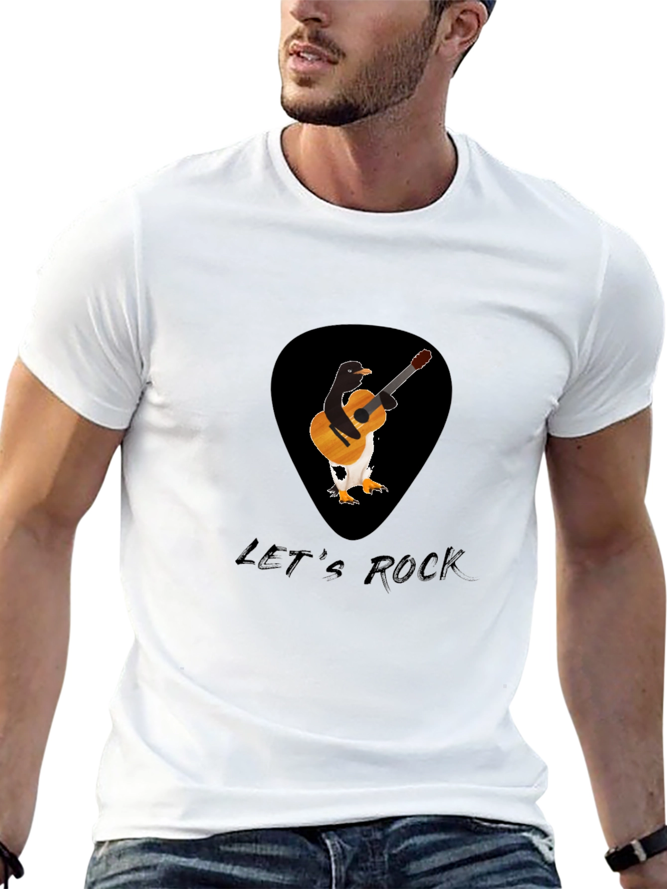 Rockin Penguin Guitar T-Shirt