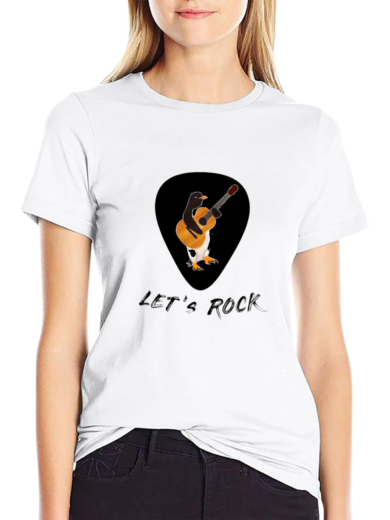 Rockin Penguin Guitar T-Shirt