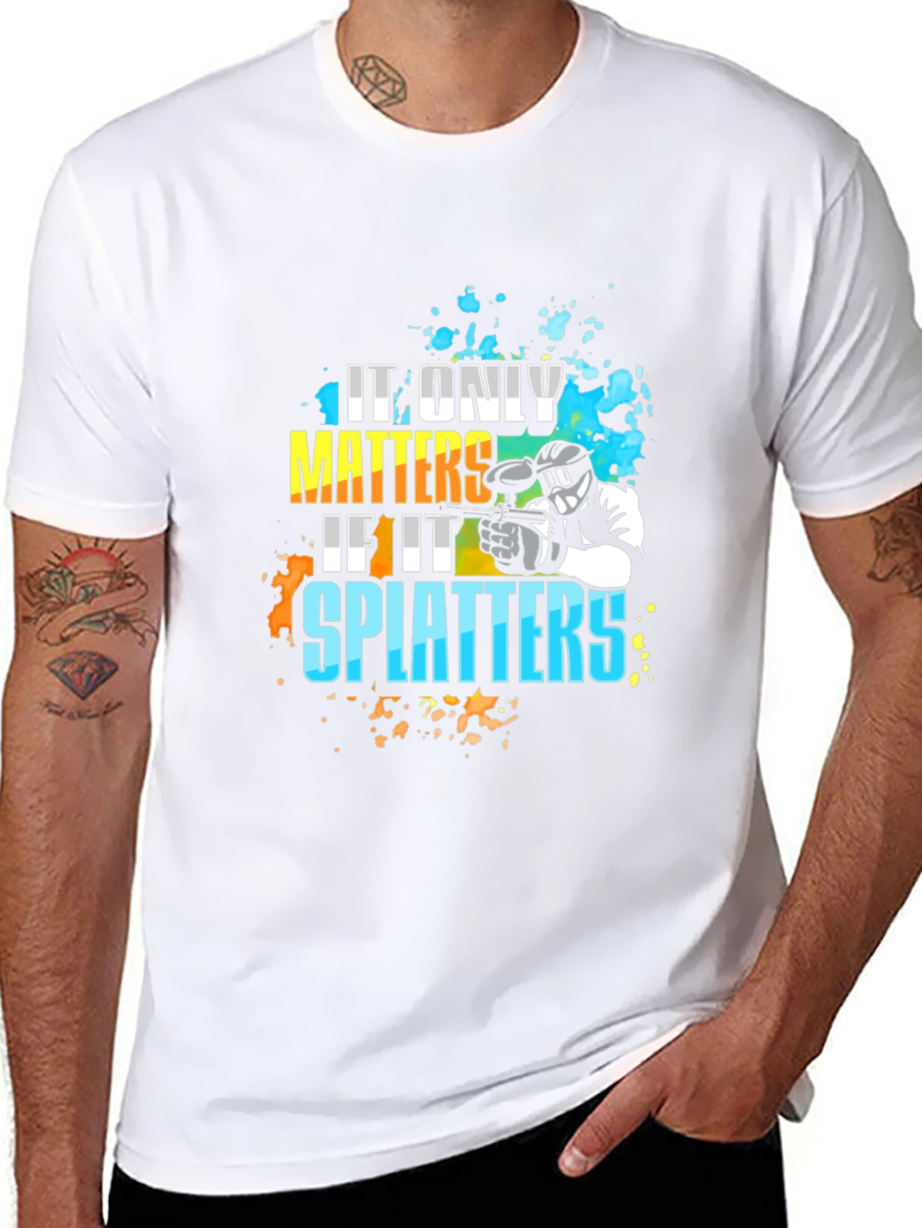 Paintball Splatters Graphic T-Shirt