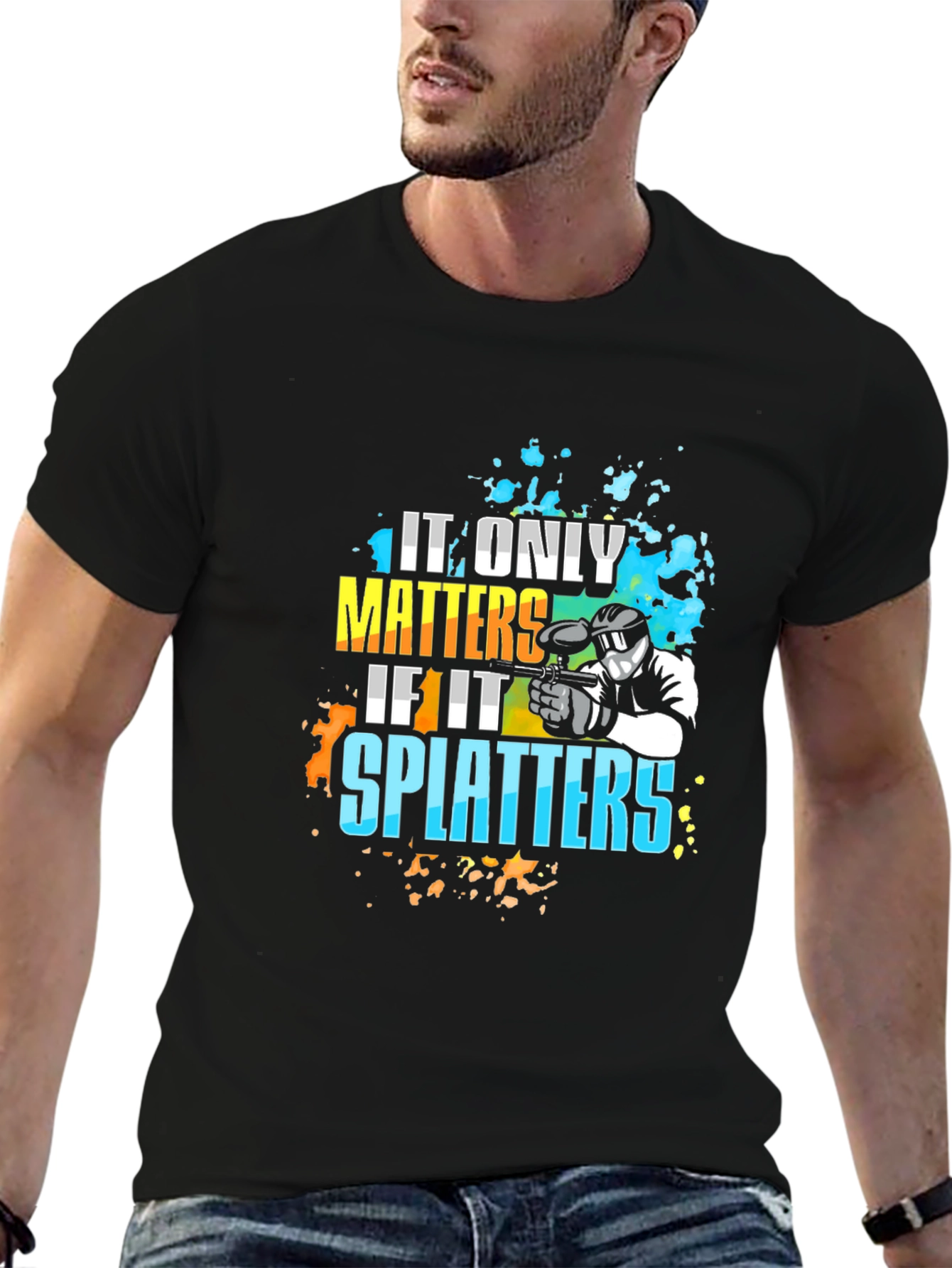 Paintball Splatters Graphic T-Shirt
