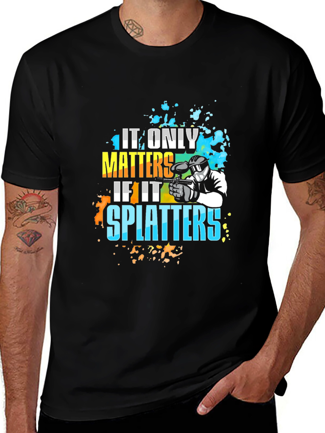 Paintball Splatters Graphic T-Shirt