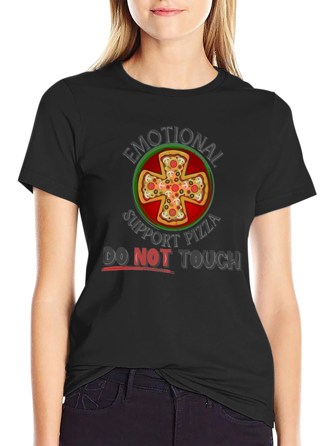 Emotional Support Pizza T-Shirt - Funny Graphic Tee