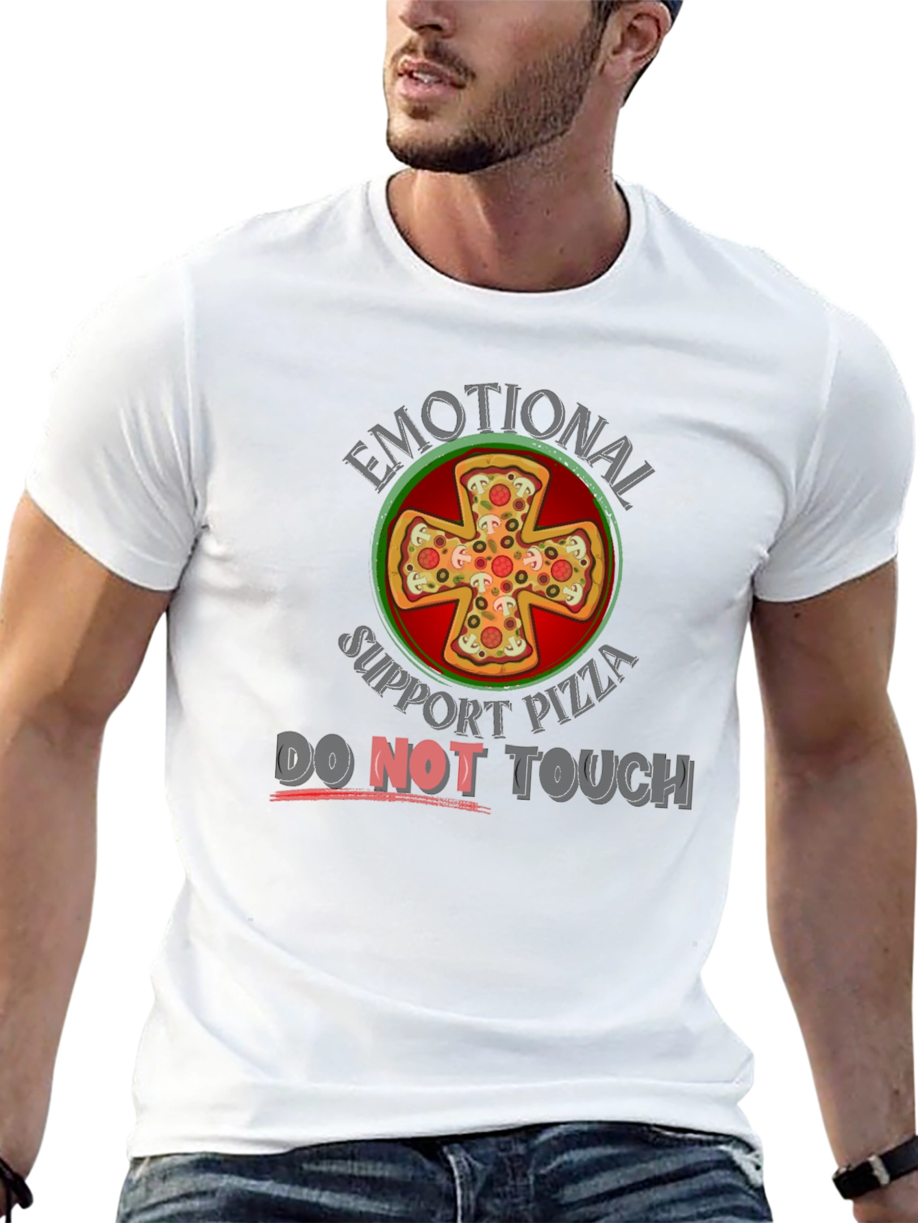 Emotional Support Pizza T-Shirt - Funny Graphic Tee