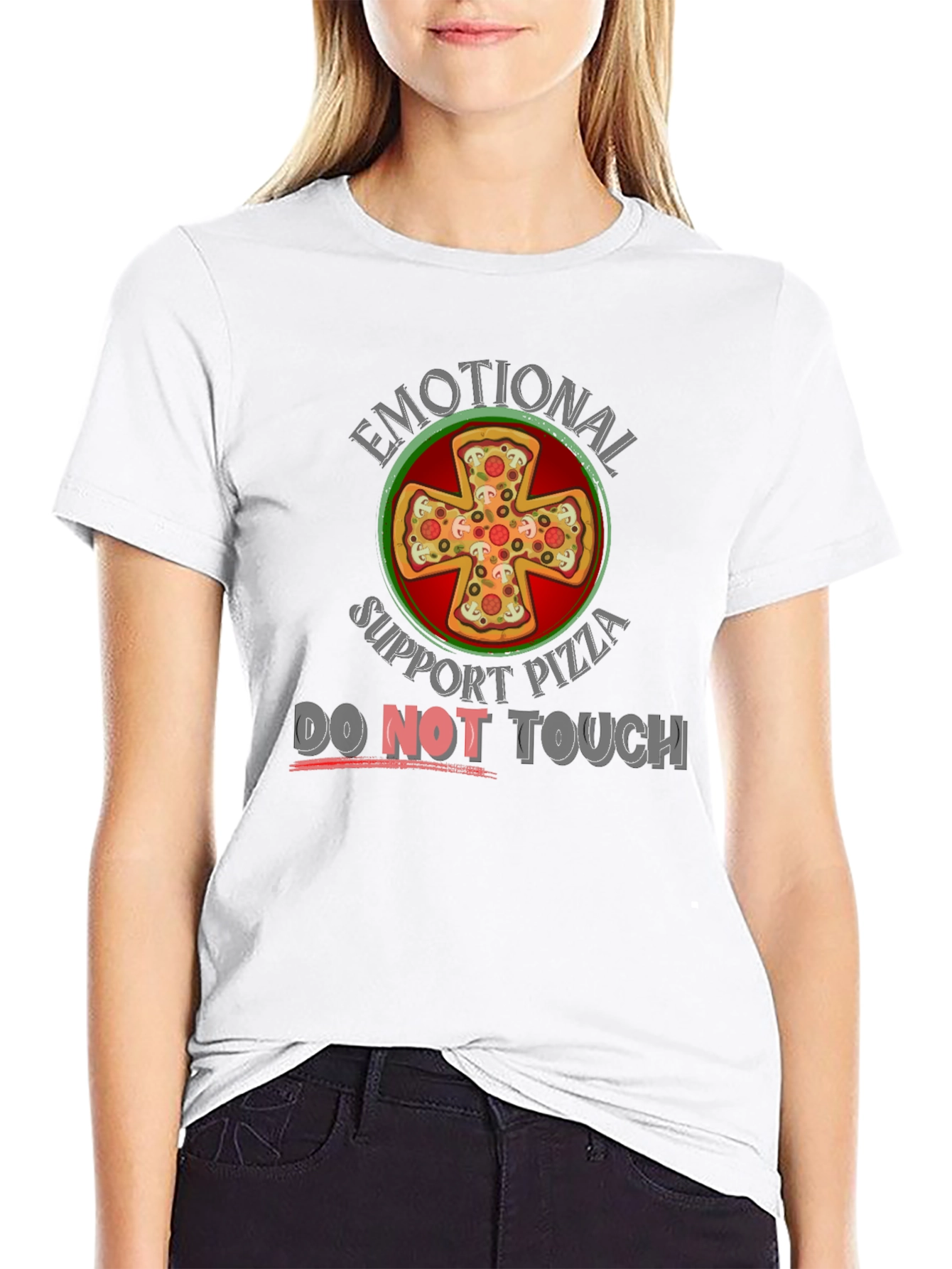 Emotional Support Pizza T-Shirt - Funny Graphic Tee