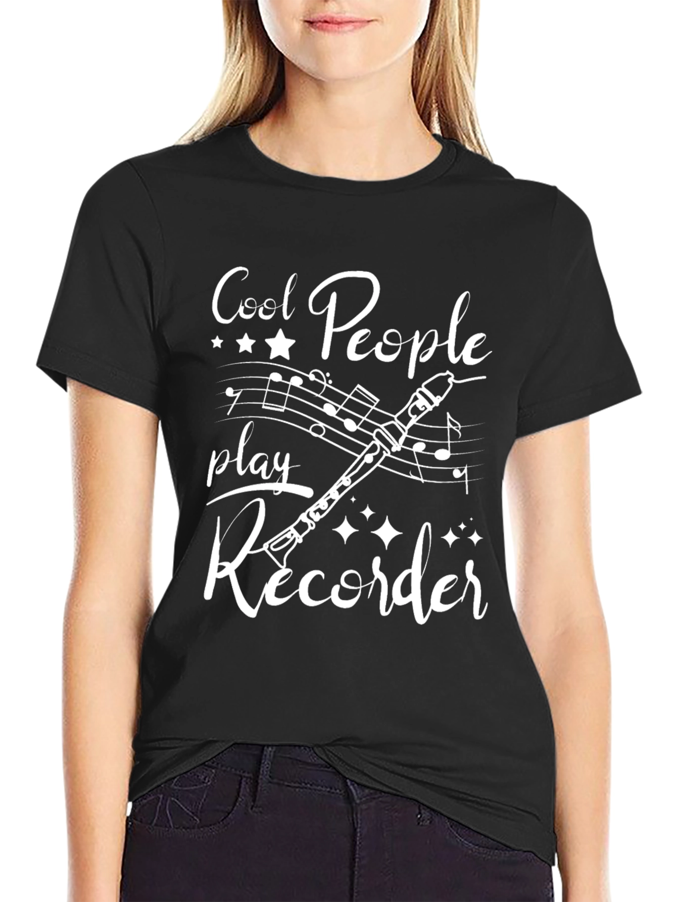 Cool People Play Recorder Graphic T-Shirt