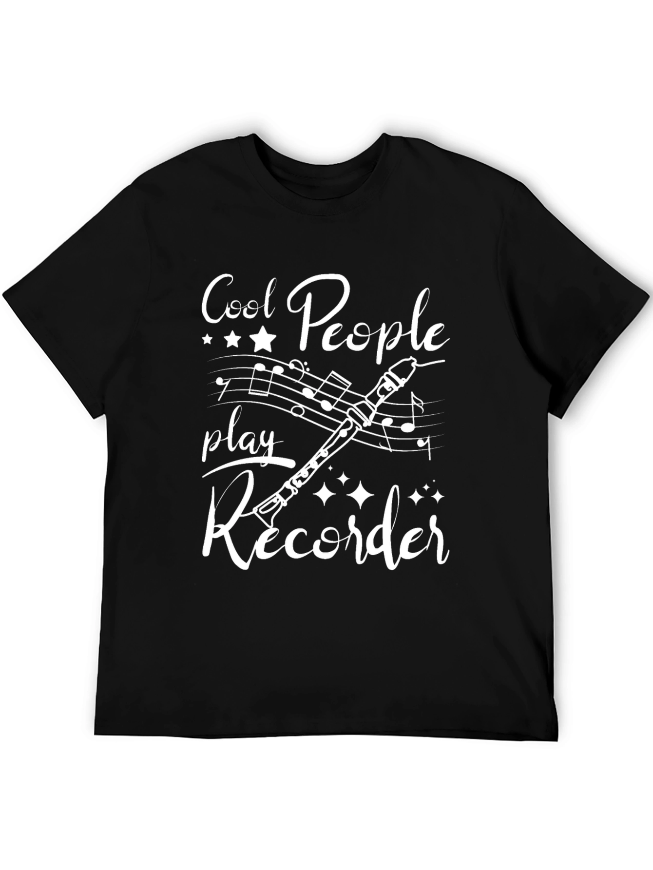 Cool People Play Recorder Graphic T-Shirt