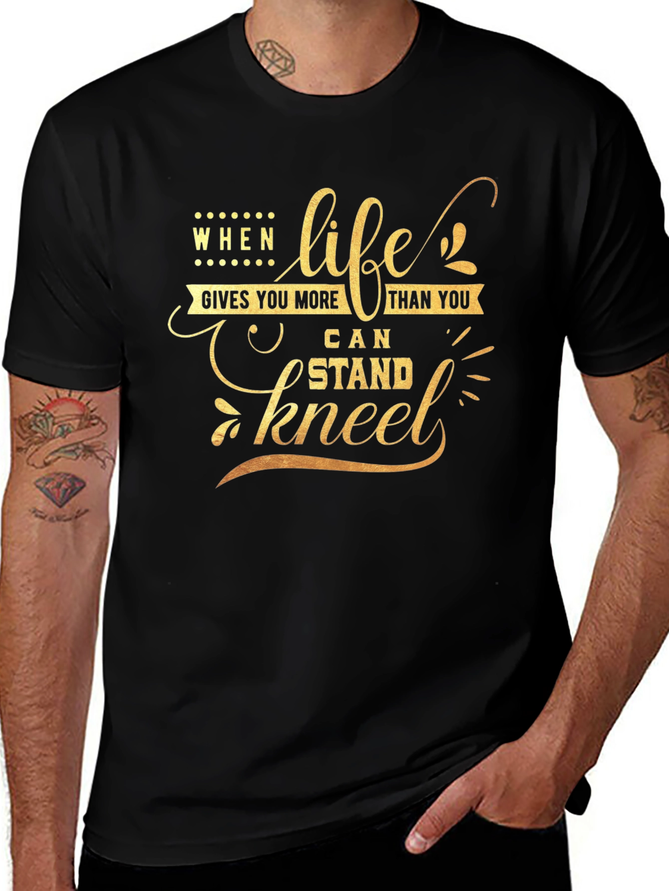 Life Gives You More Black Graphic Tee