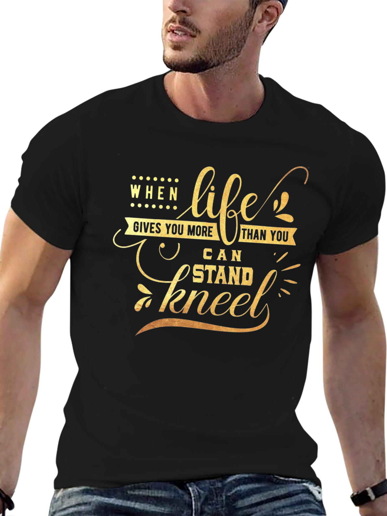 Life Gives You More Black Graphic Tee