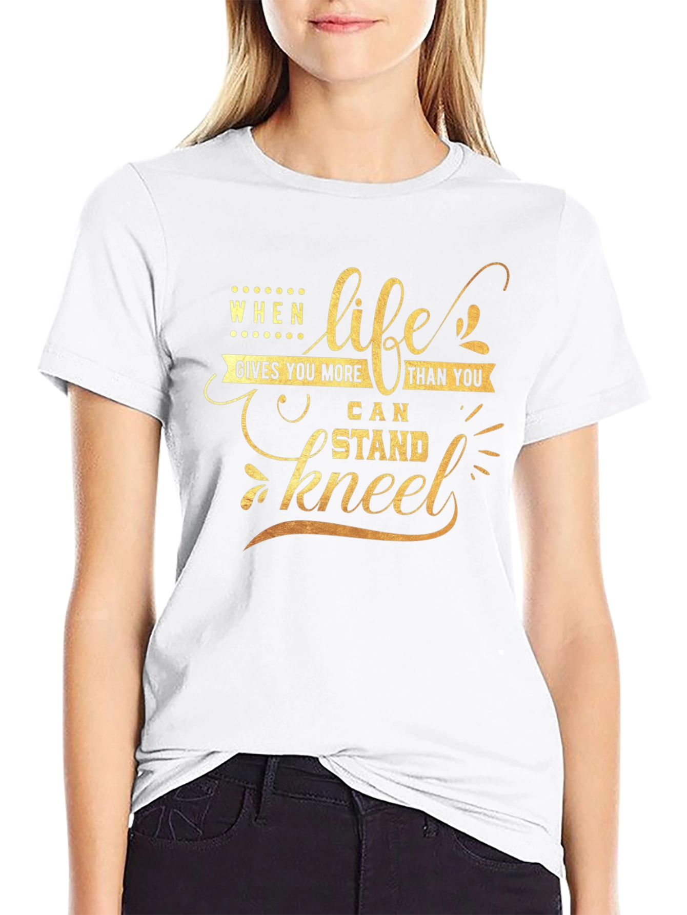 Life Gives You More Black Graphic Tee