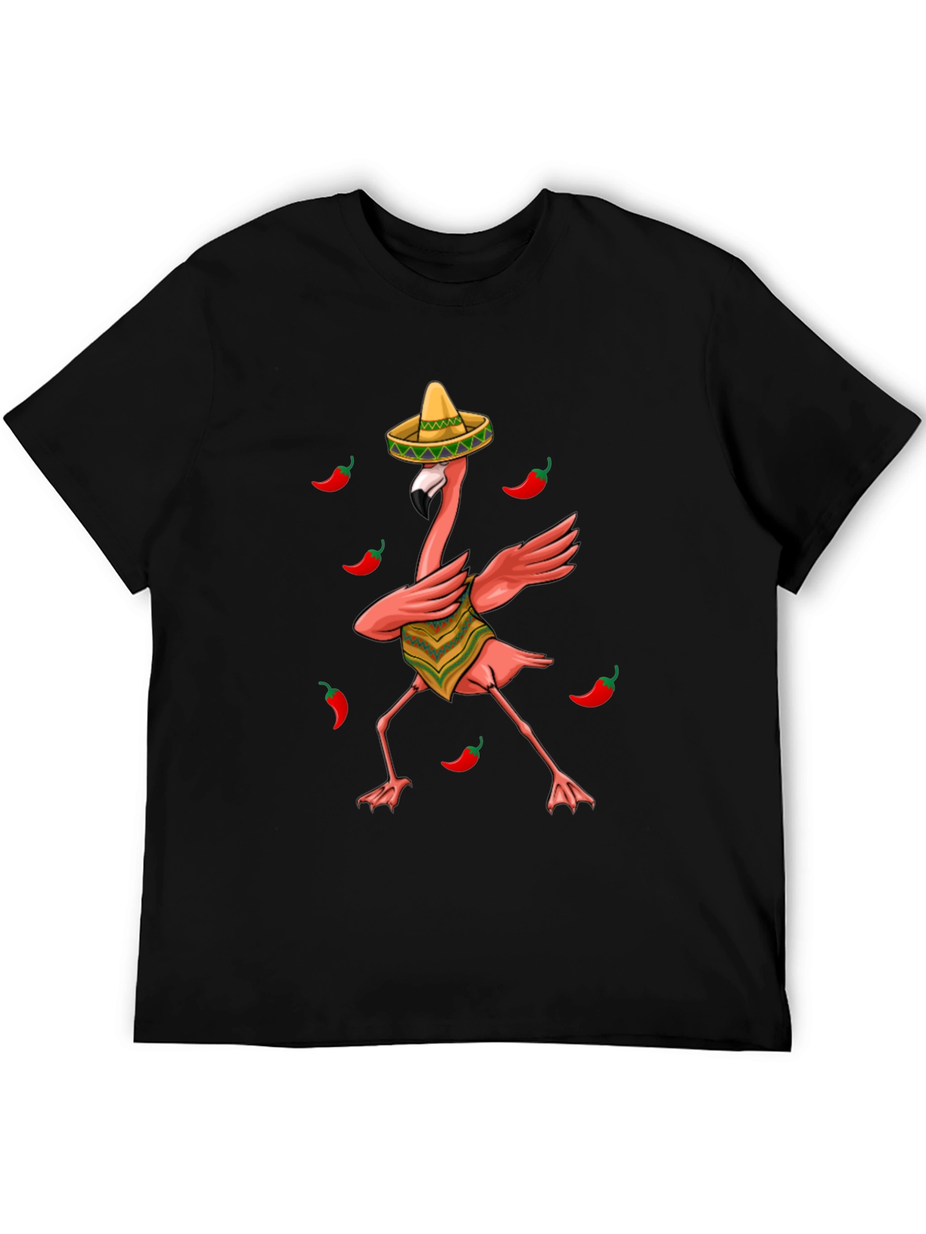 Fiesta Flamingo Black T-Shirt