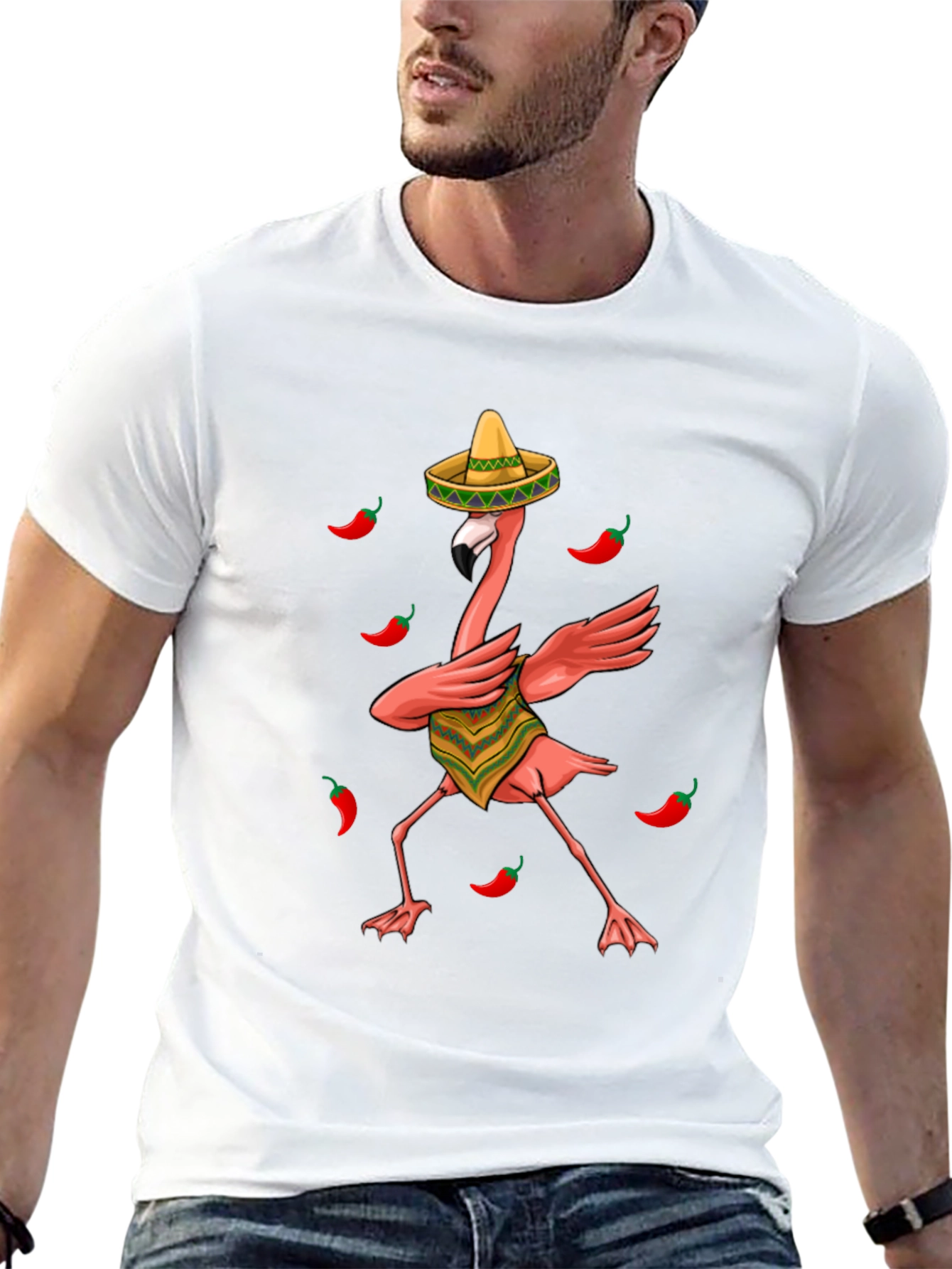 Fiesta Flamingo Black T-Shirt