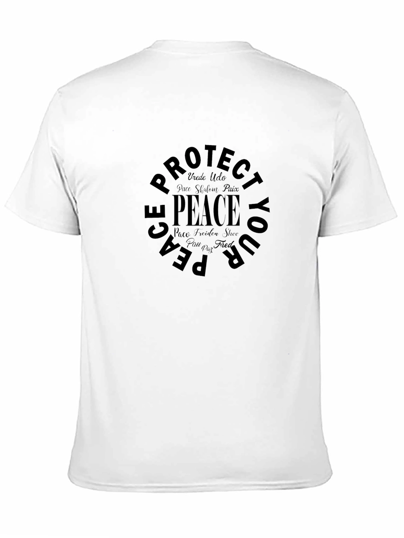 Peace Protect T-Shirt - Black Graphic Tee