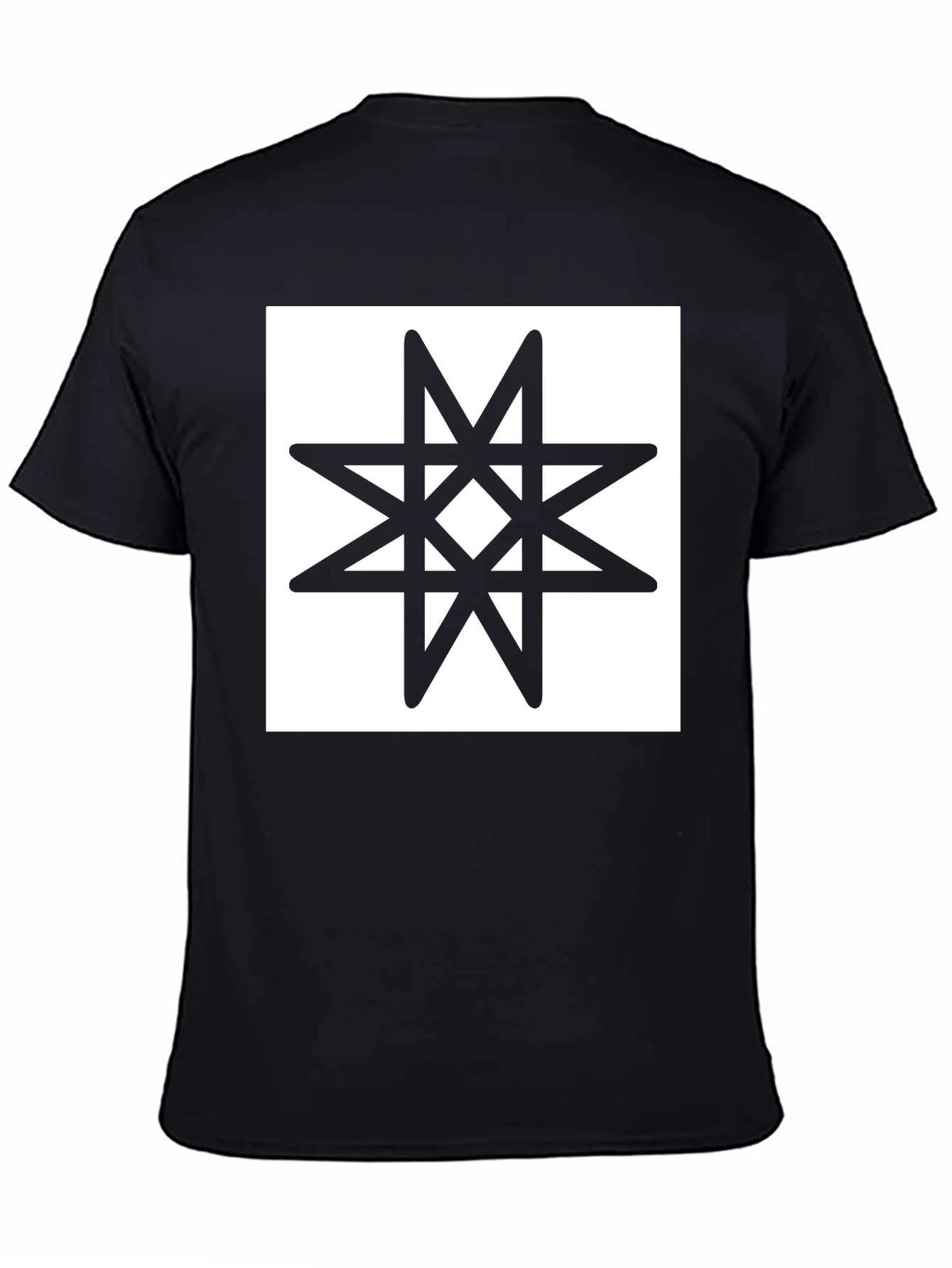 Black T-Shirt with Star of Lada Graphic Tee