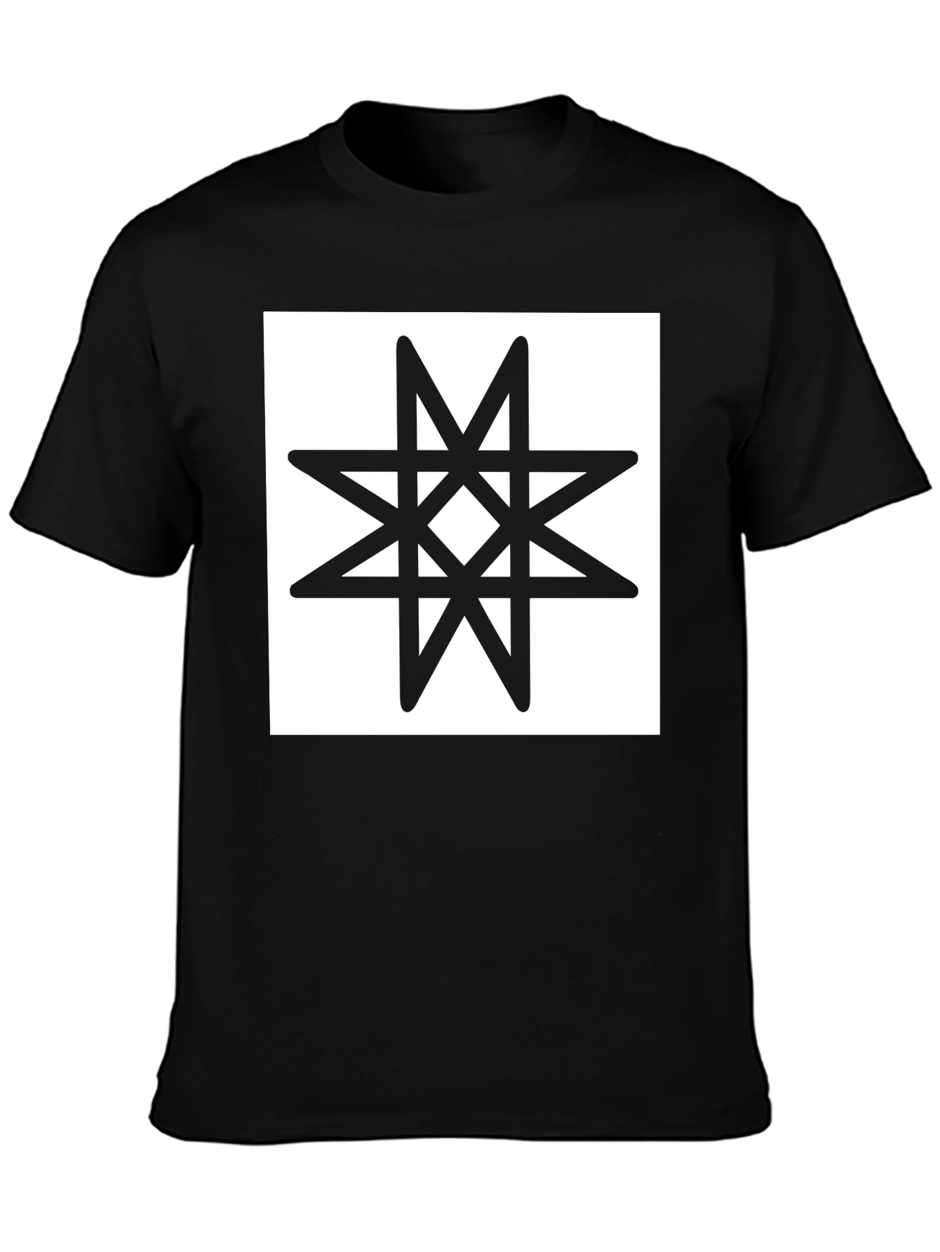 Black T-Shirt with Star of Lada Graphic Tee