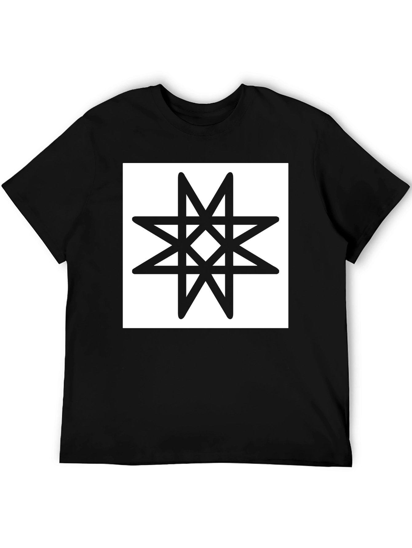 Black T-Shirt with Star of Lada Graphic Tee