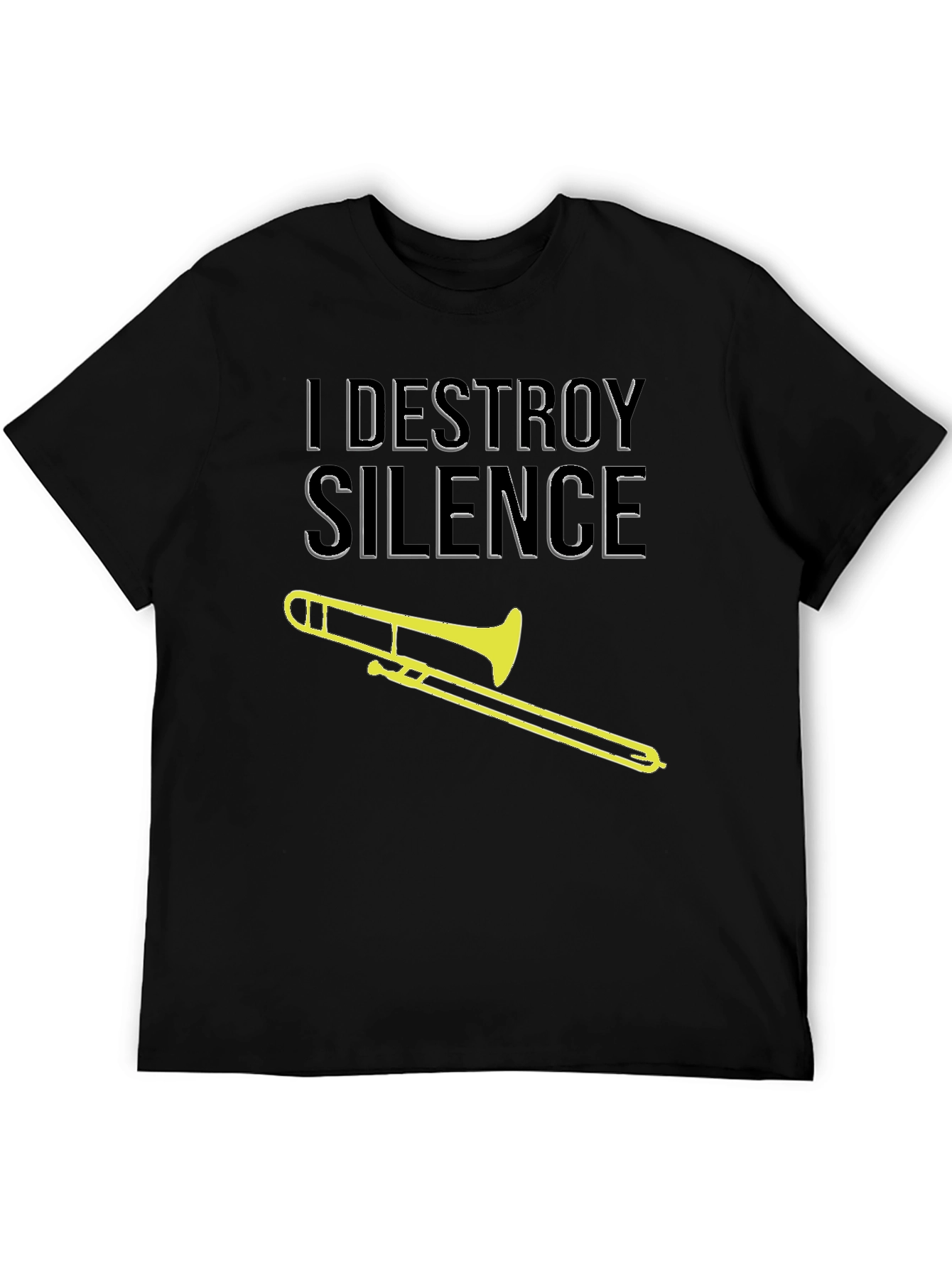 I Destroy Silence Trombone Graphic Tee