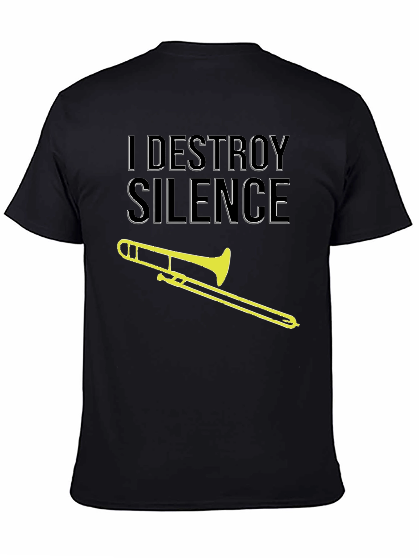 I Destroy Silence Trombone Graphic Tee