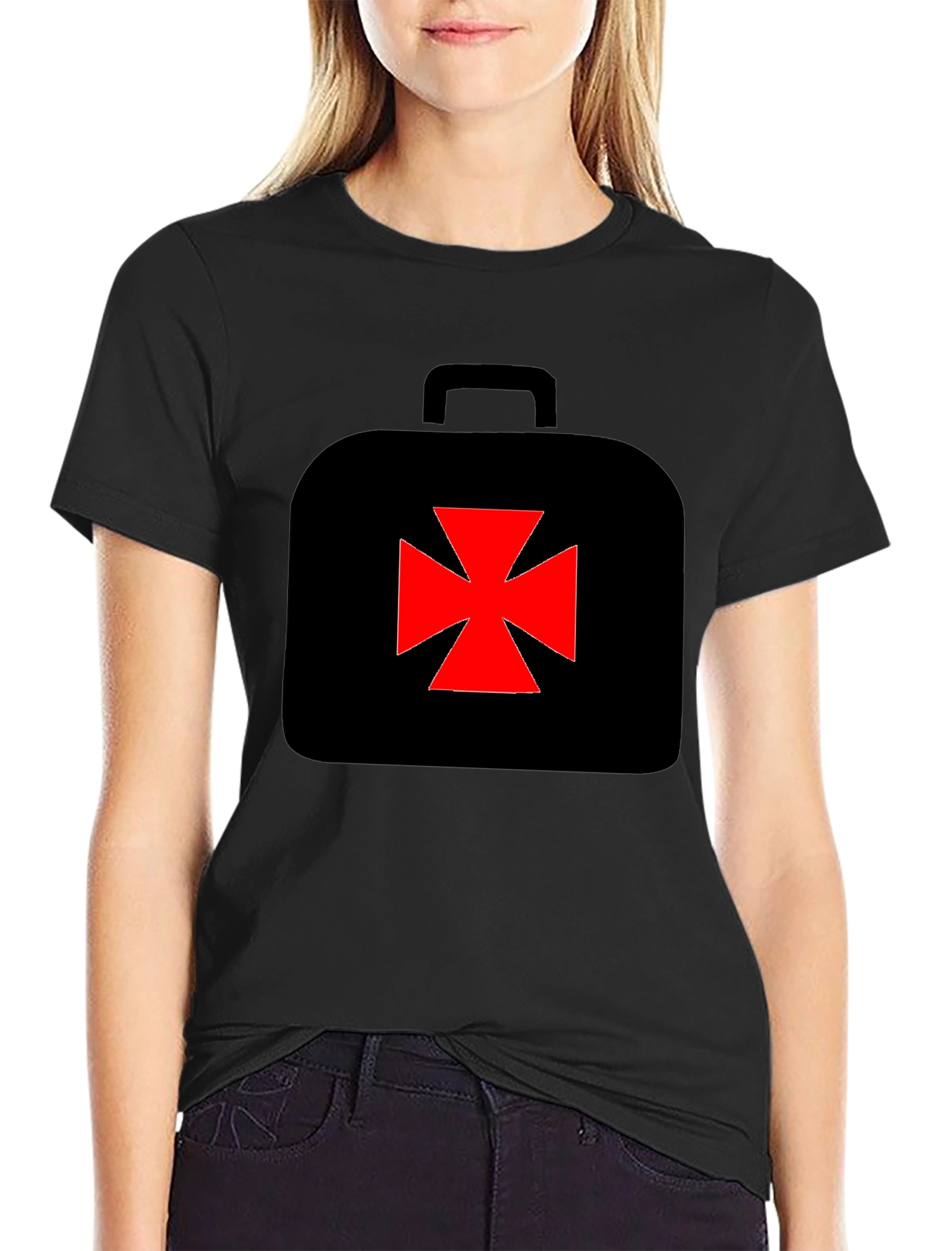 Black First Aid Kit Graphic T-Shirt