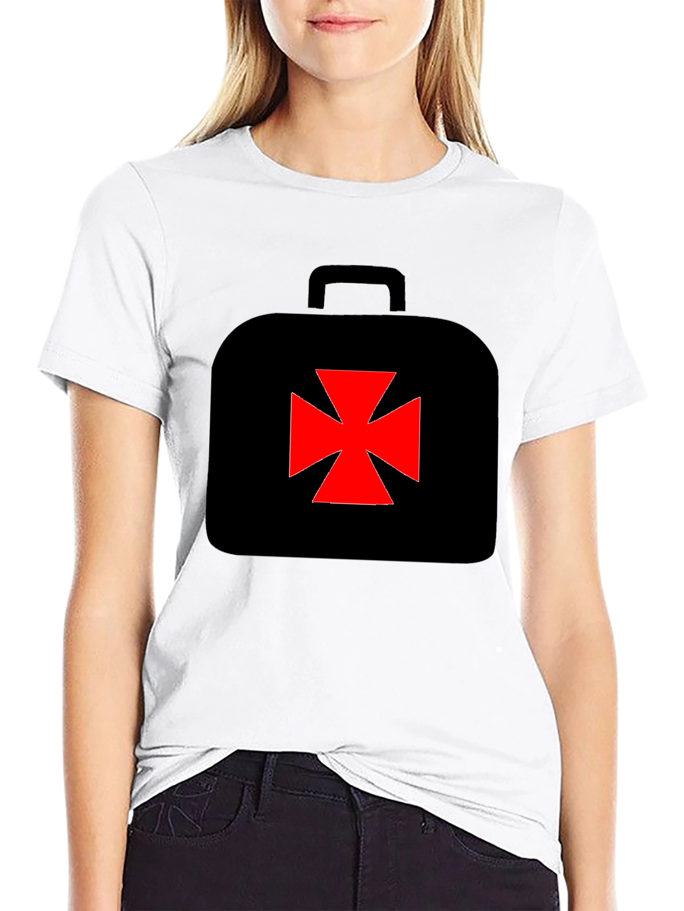 Black First Aid Kit Graphic T-Shirt