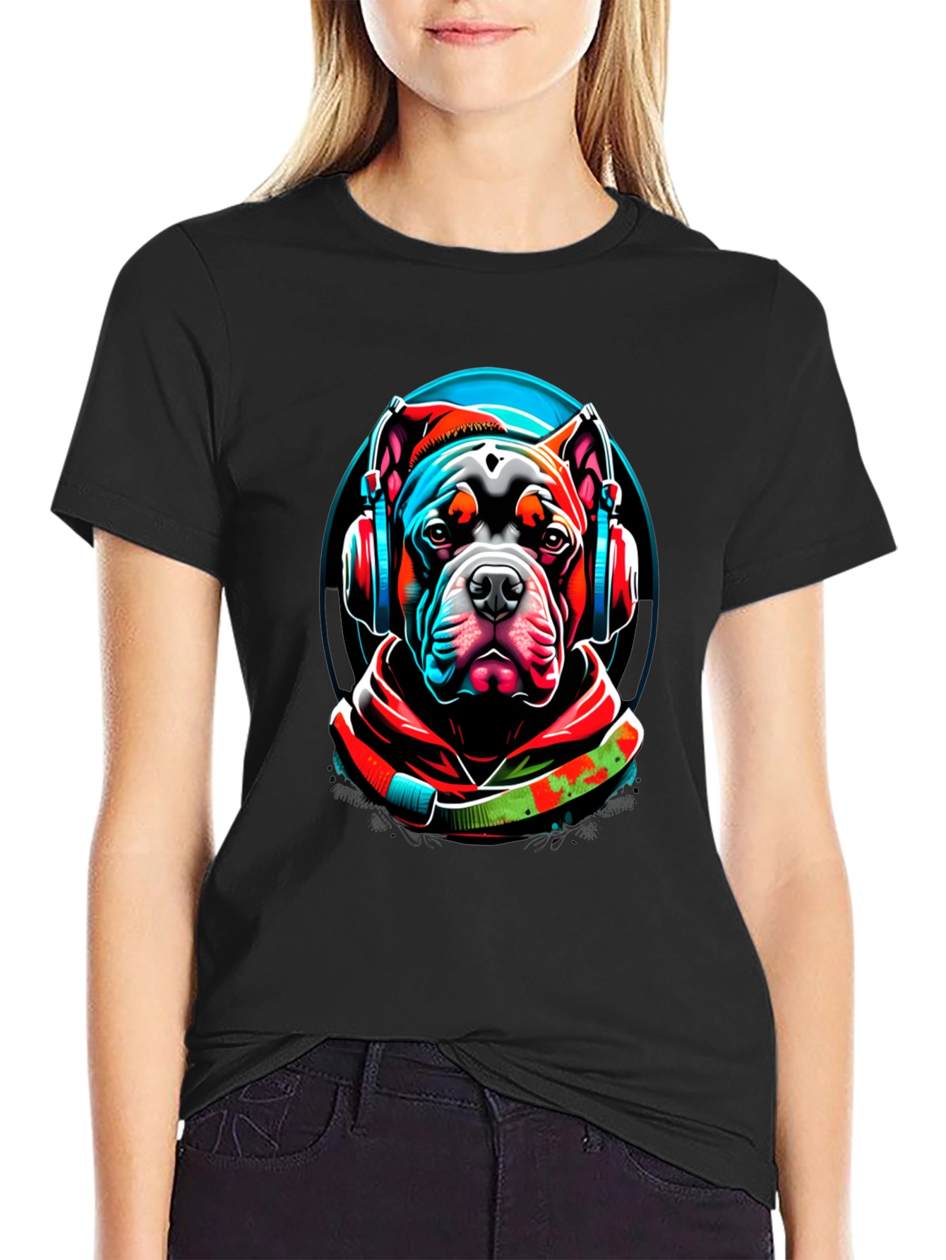 Dog DJ Graphic T-Shirt - Cool Canine Style