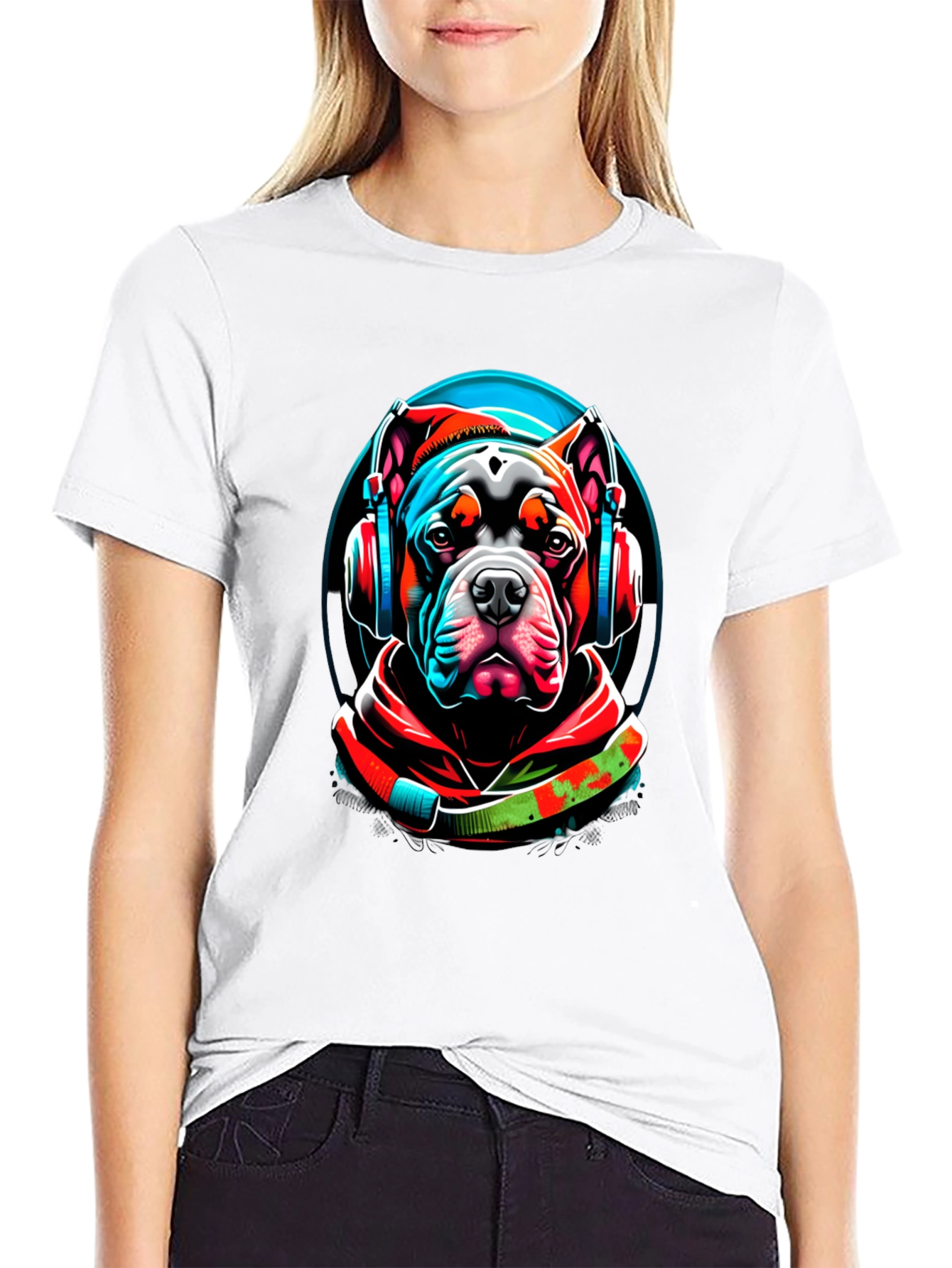 Dog DJ Graphic T-Shirt - Cool Canine Style
