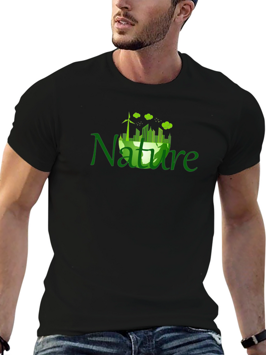 Nature Graphic Black T-Shirt