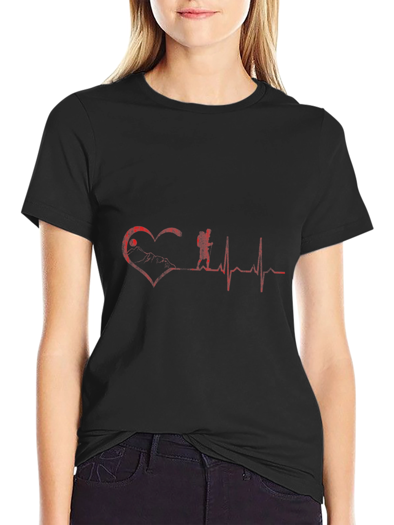 Hiking Heartbeat Graphic Tee - Adventure Ready!