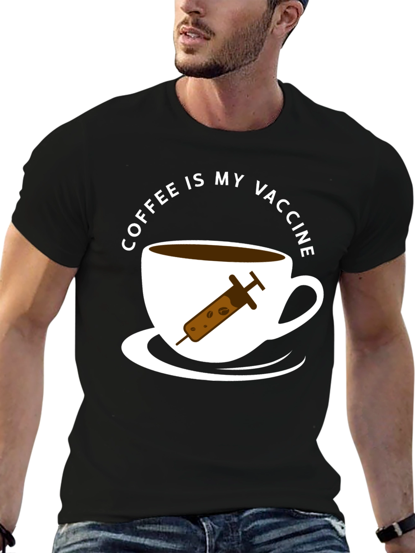 Coffee Is My Vaccine T-Shirt - Novelty Tee