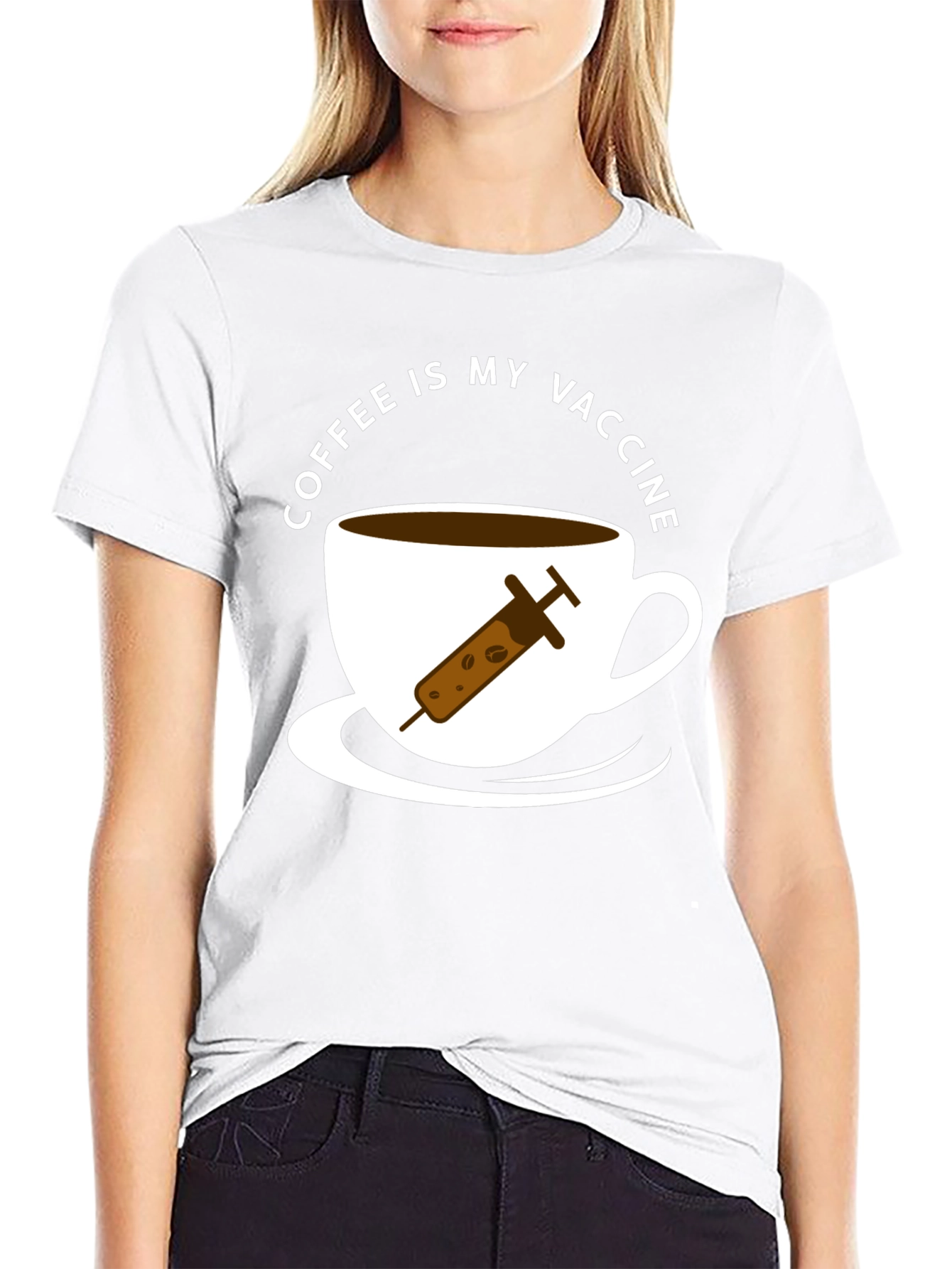 Coffee Is My Vaccine T-Shirt - Novelty Tee