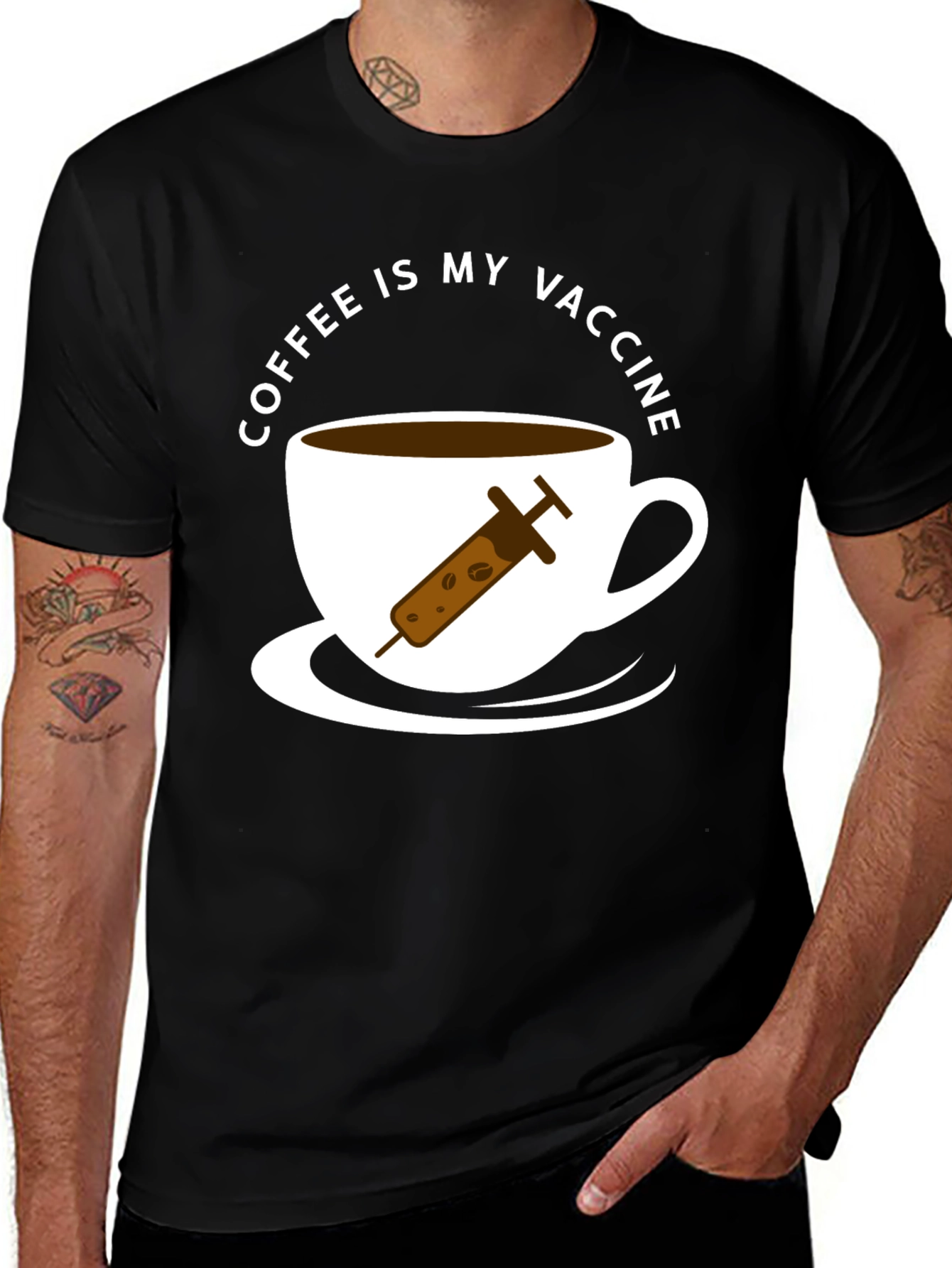Coffee Is My Vaccine T-Shirt - Novelty Tee