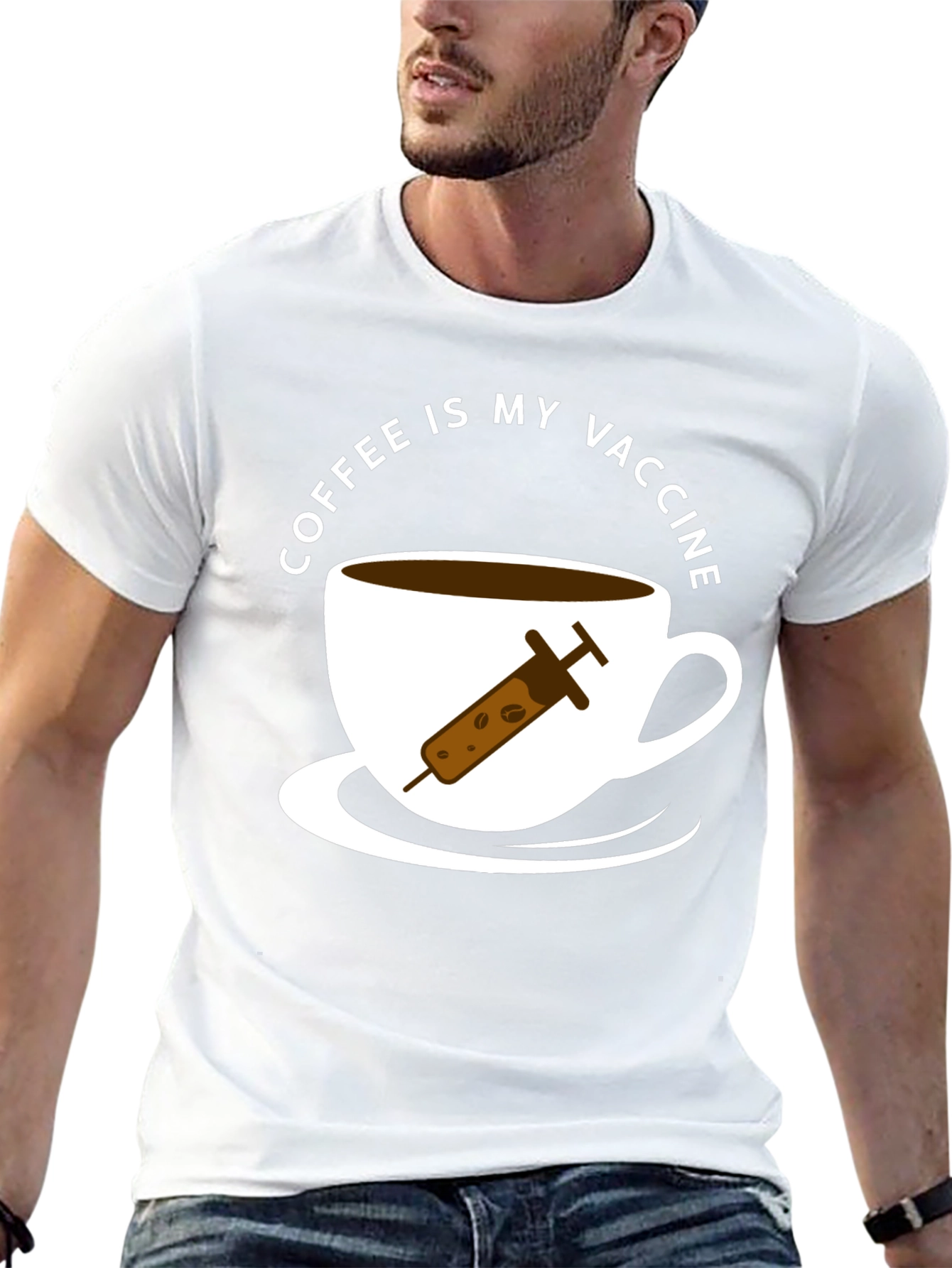 Coffee Is My Vaccine T-Shirt - Novelty Tee