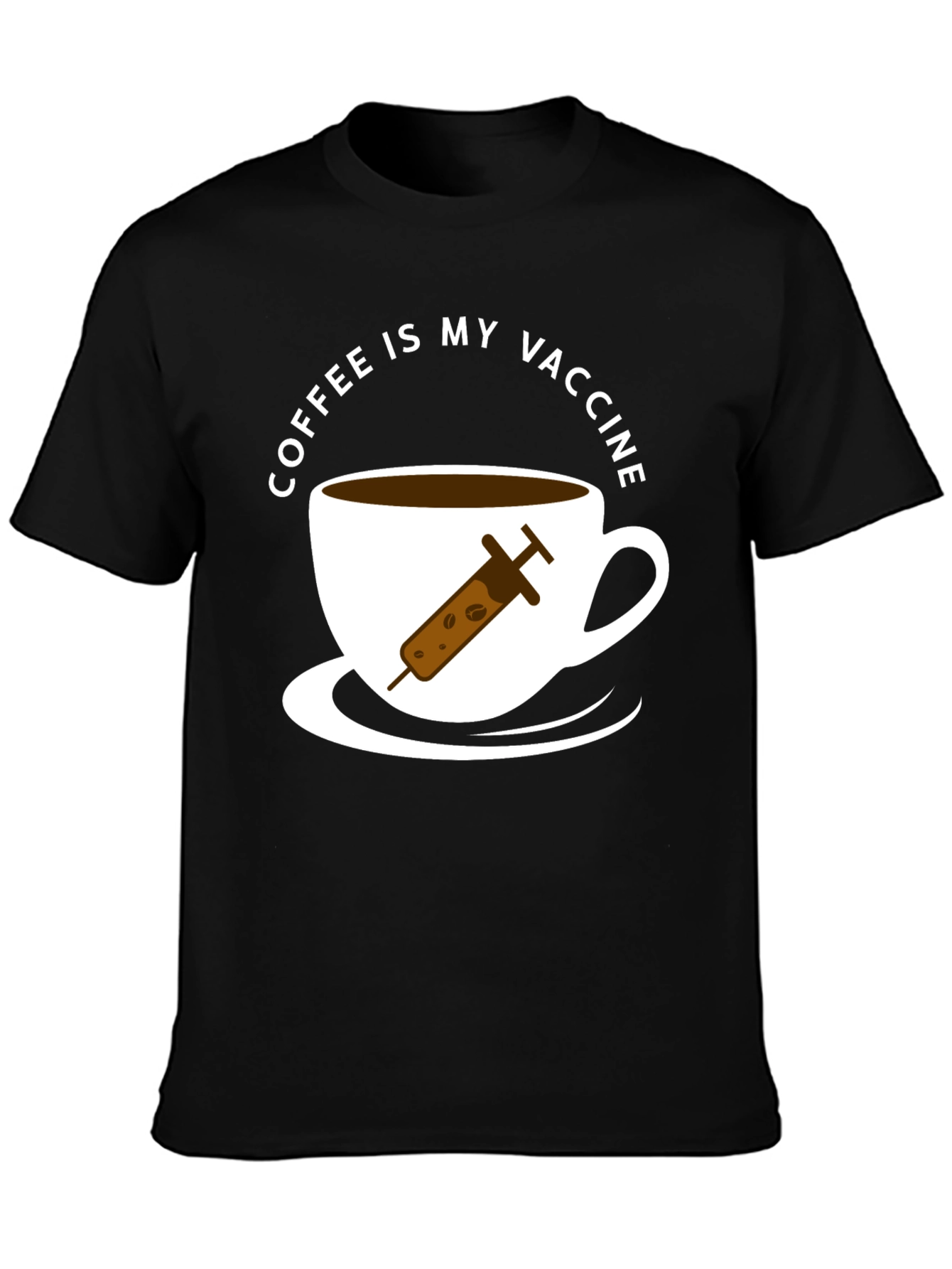 Coffee Is My Vaccine T-Shirt - Novelty Tee