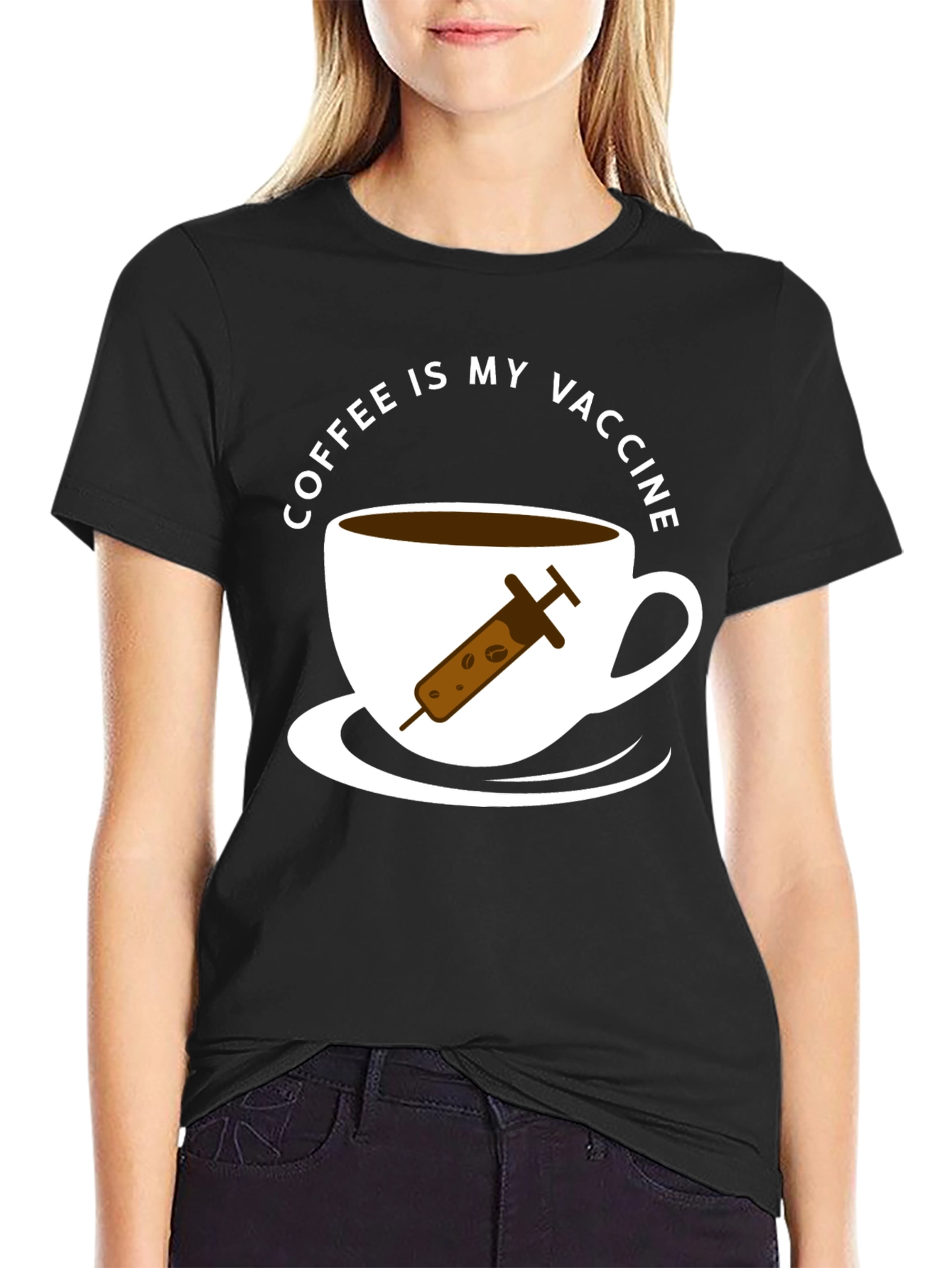 Coffee Is My Vaccine T-Shirt - Novelty Tee