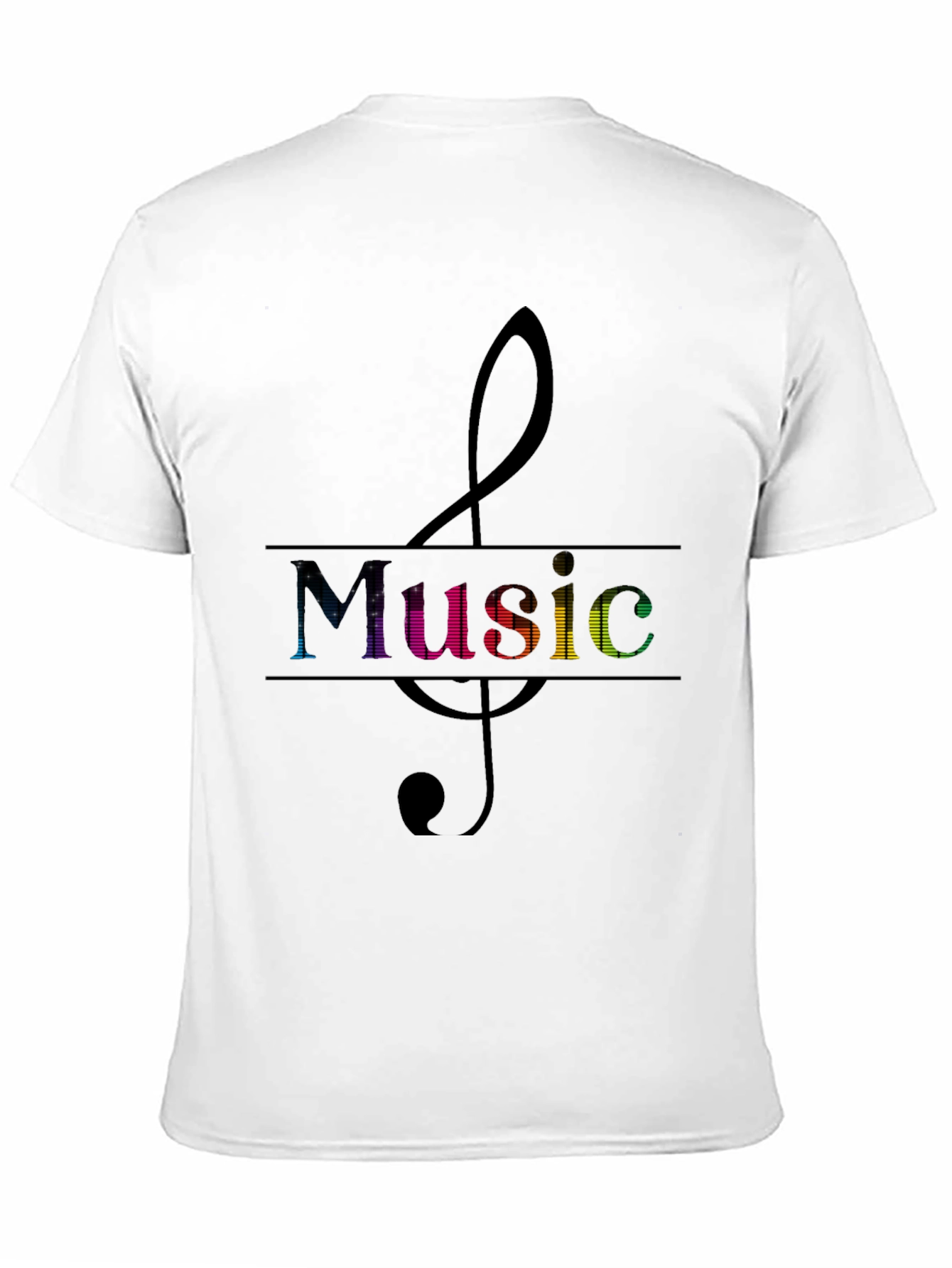 Music Clef Graphic Tee - Mens Black T-Shirt