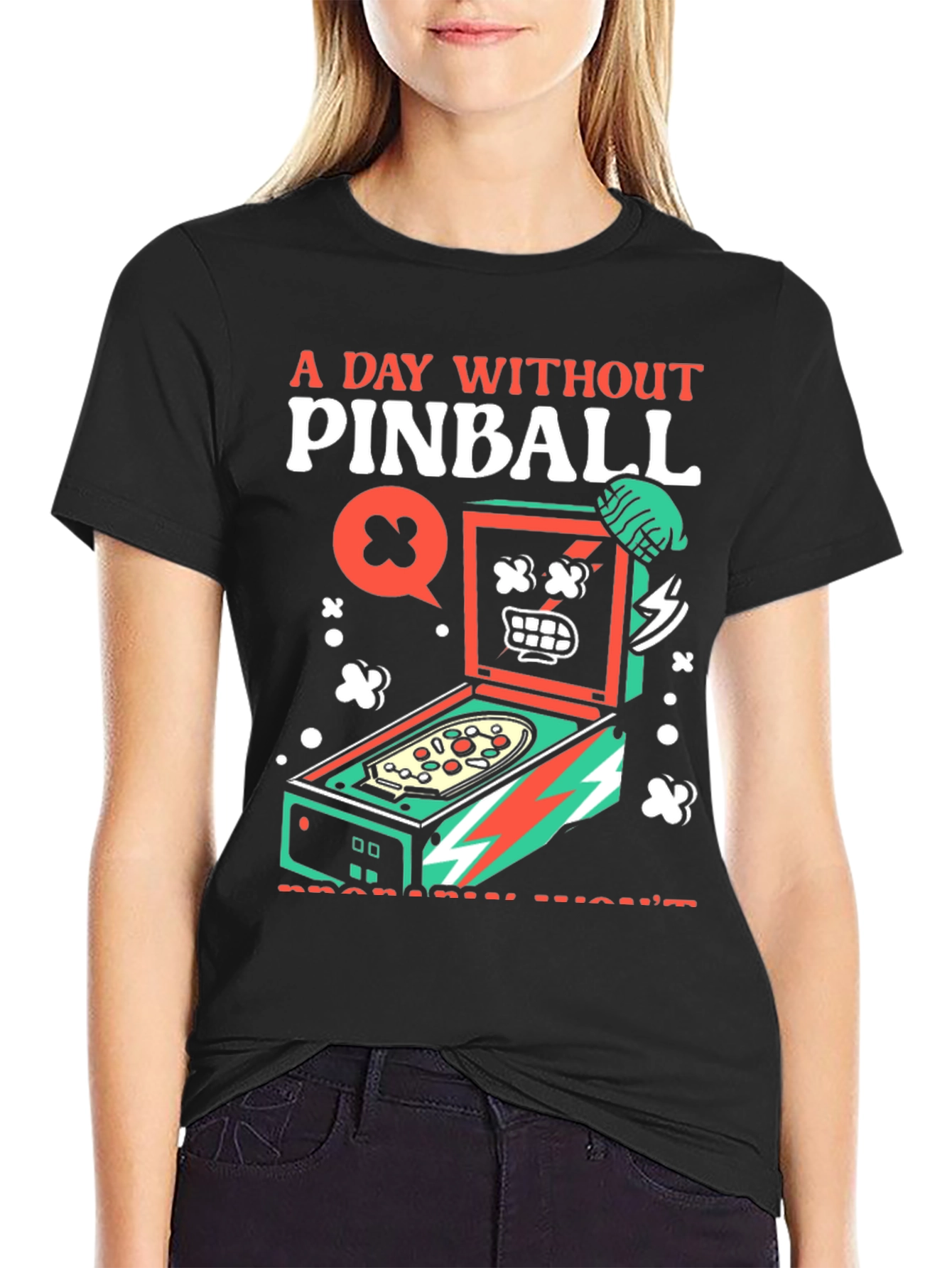 Pinball Graphic Tee - A Day Without Pinball
