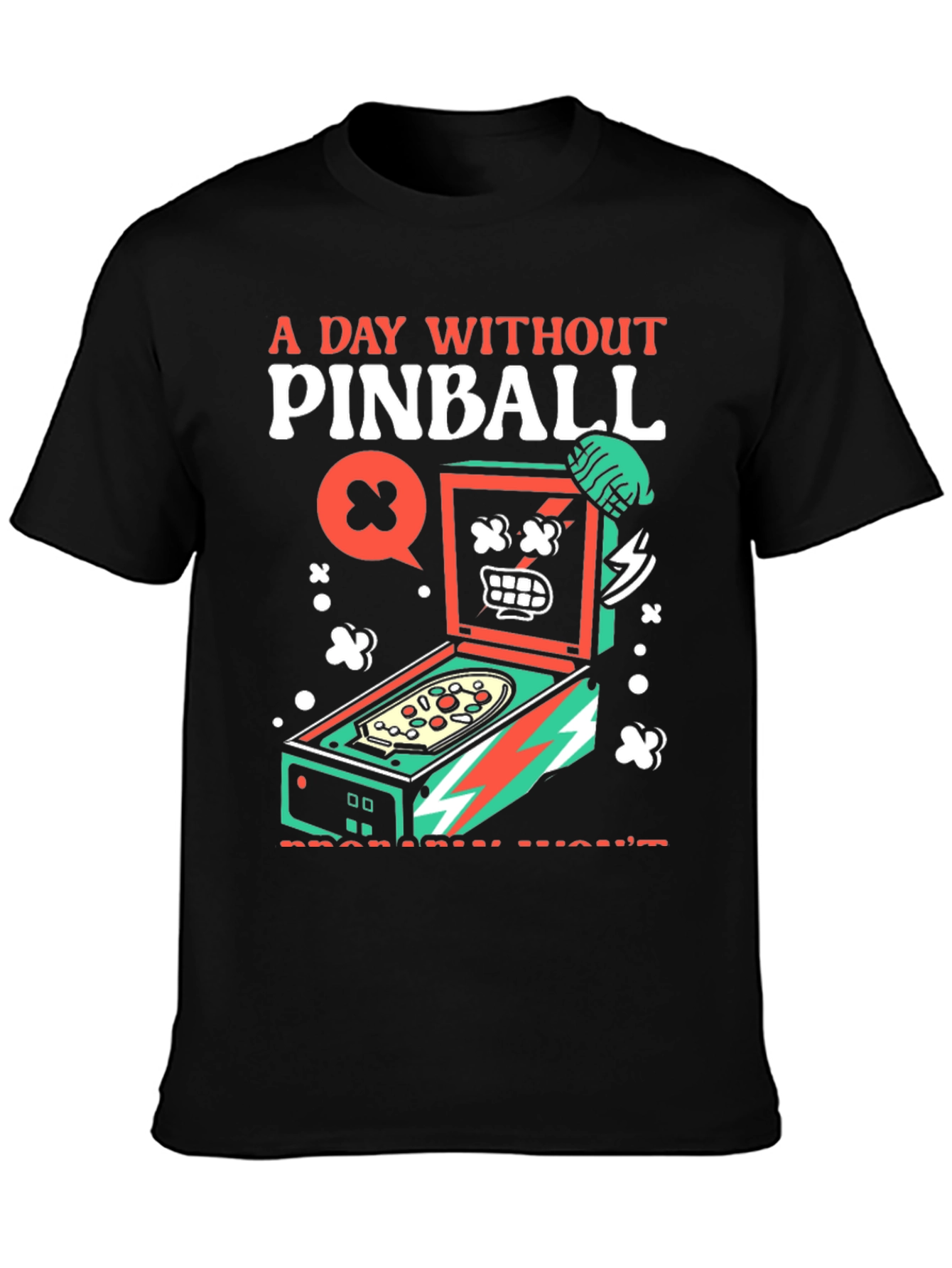 Pinball Graphic Tee - A Day Without Pinball
