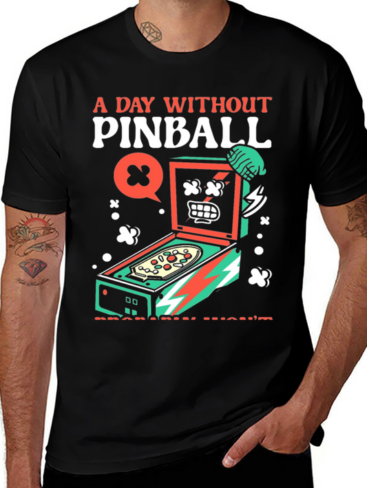 Pinball Graphic Tee - A Day Without Pinball