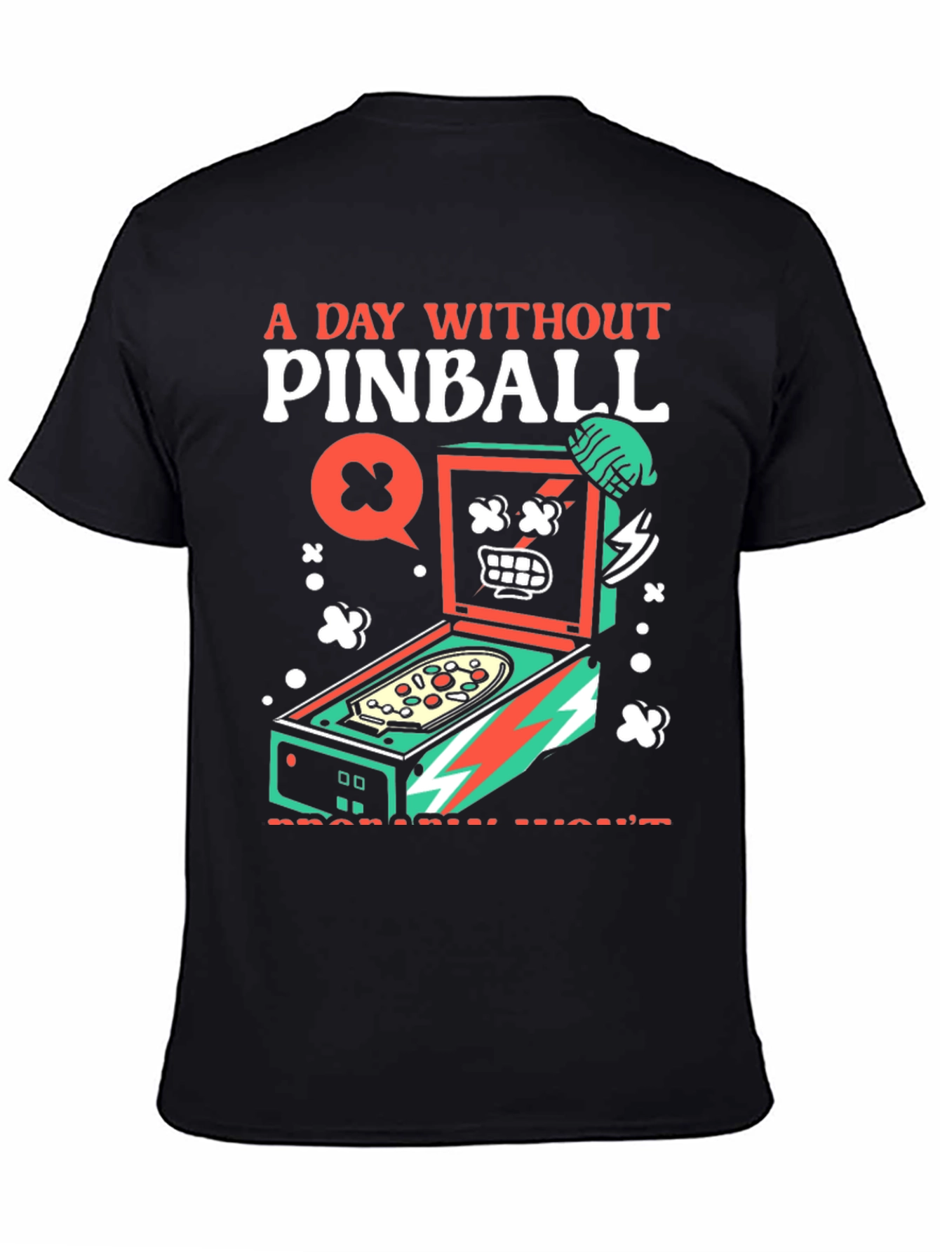 Pinball Graphic Tee - A Day Without Pinball