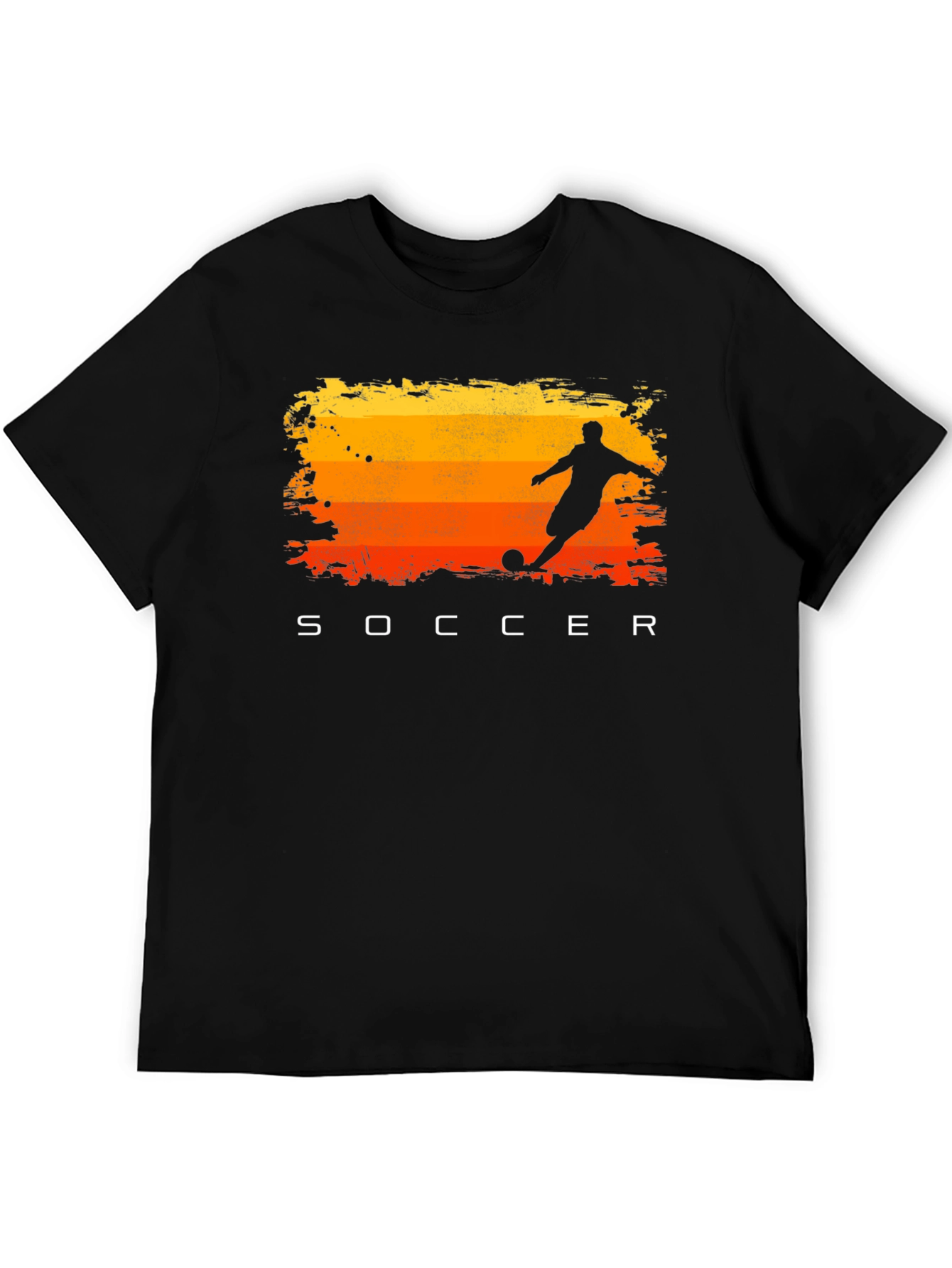 Soccer Sunset Graphic Tee - Black