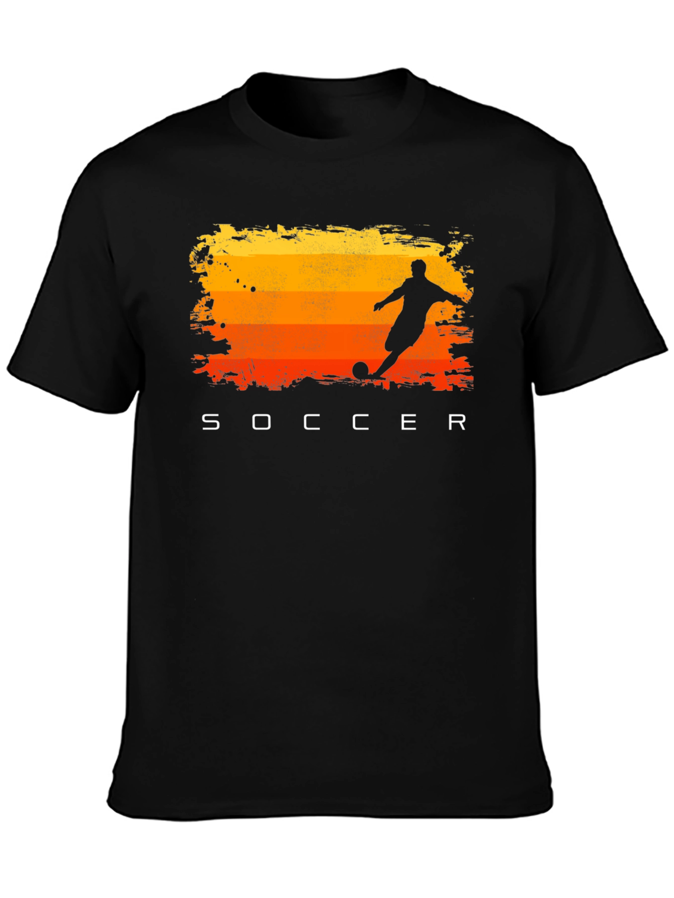 Soccer Sunset Graphic Tee - Black
